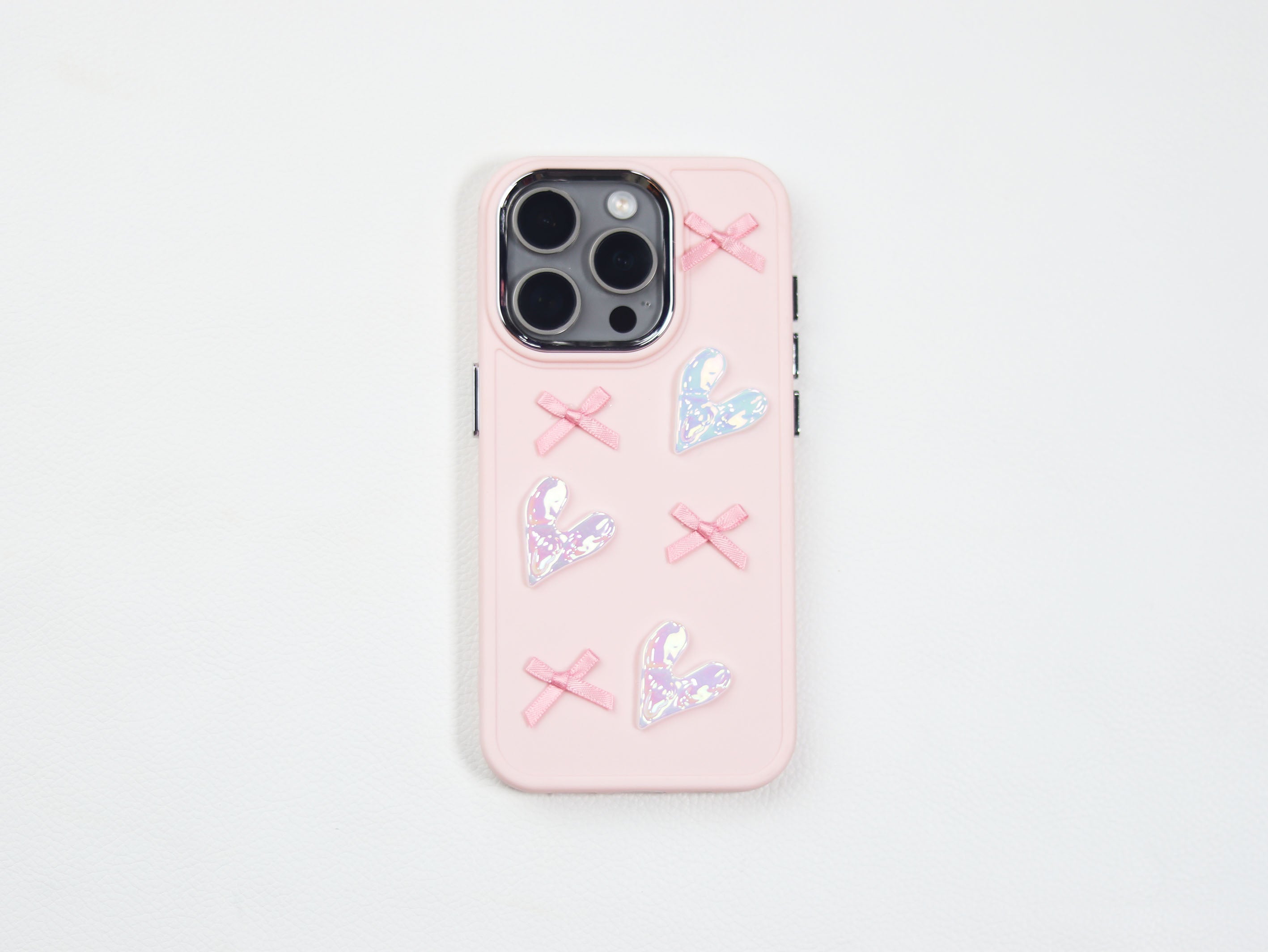 Pink Heart Bow Phone Case-GRIP grip