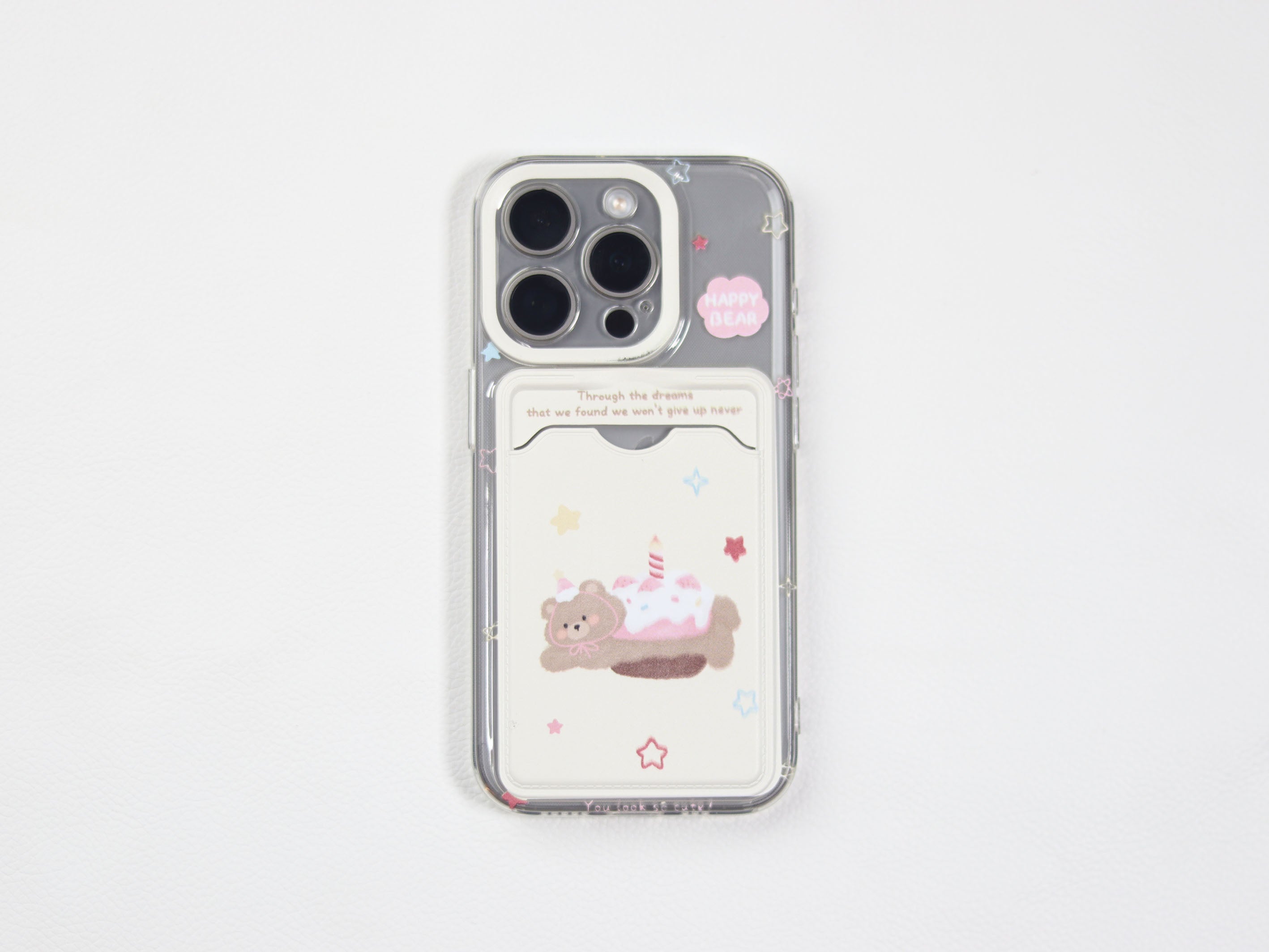 Card Bag Bear Phone Case-GRIP grip