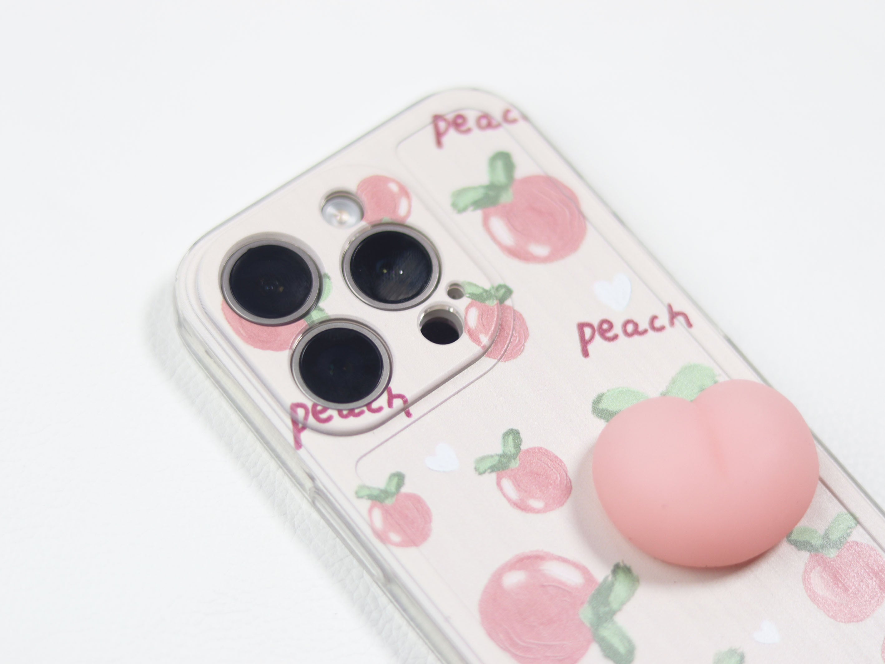 Peach Squishy Phone Case- Grip grip