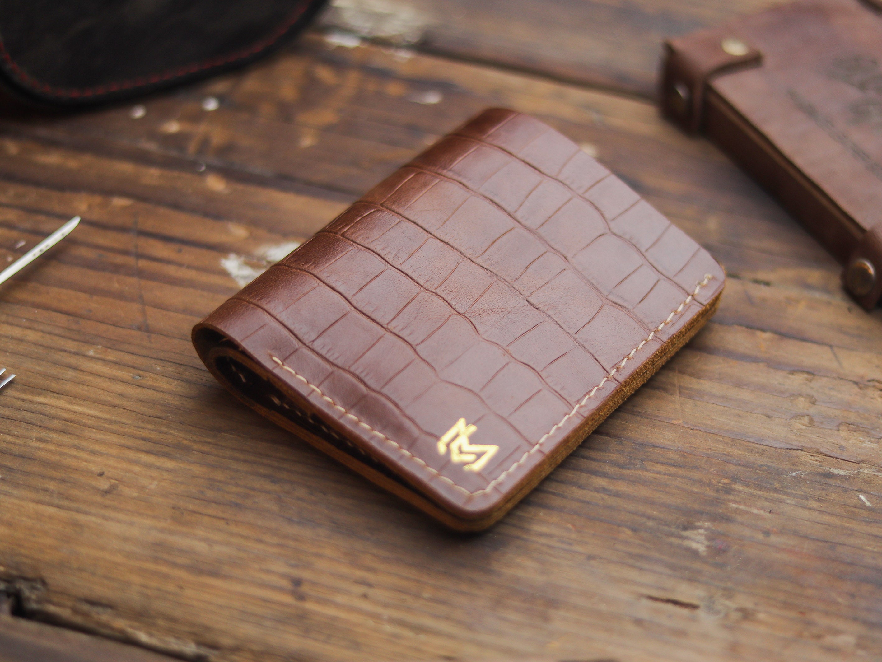 HAMPTON PRO BIFOLD WALLET BROWN CROCO