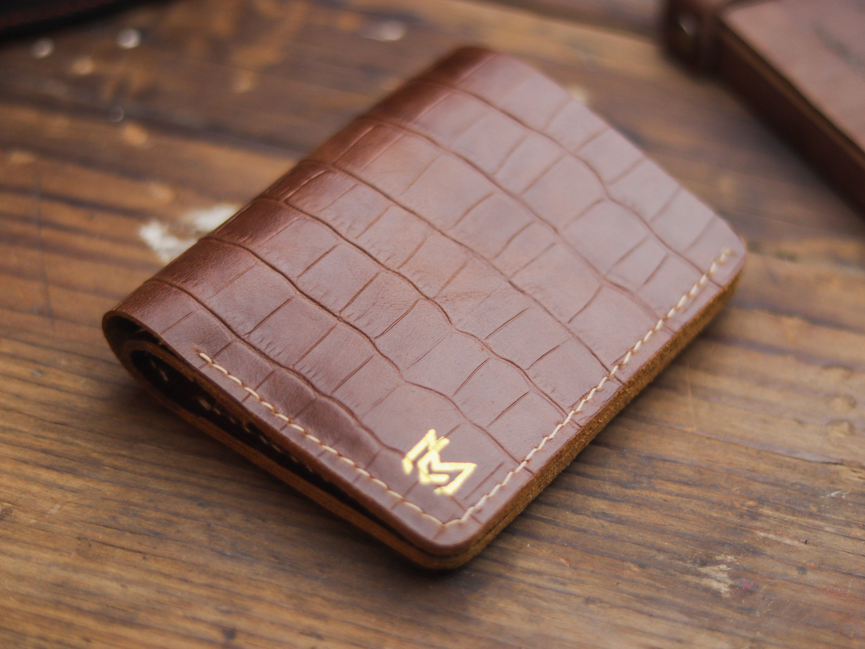 HAMPTON PRO BIFOLD WALLET BROWN CROCO