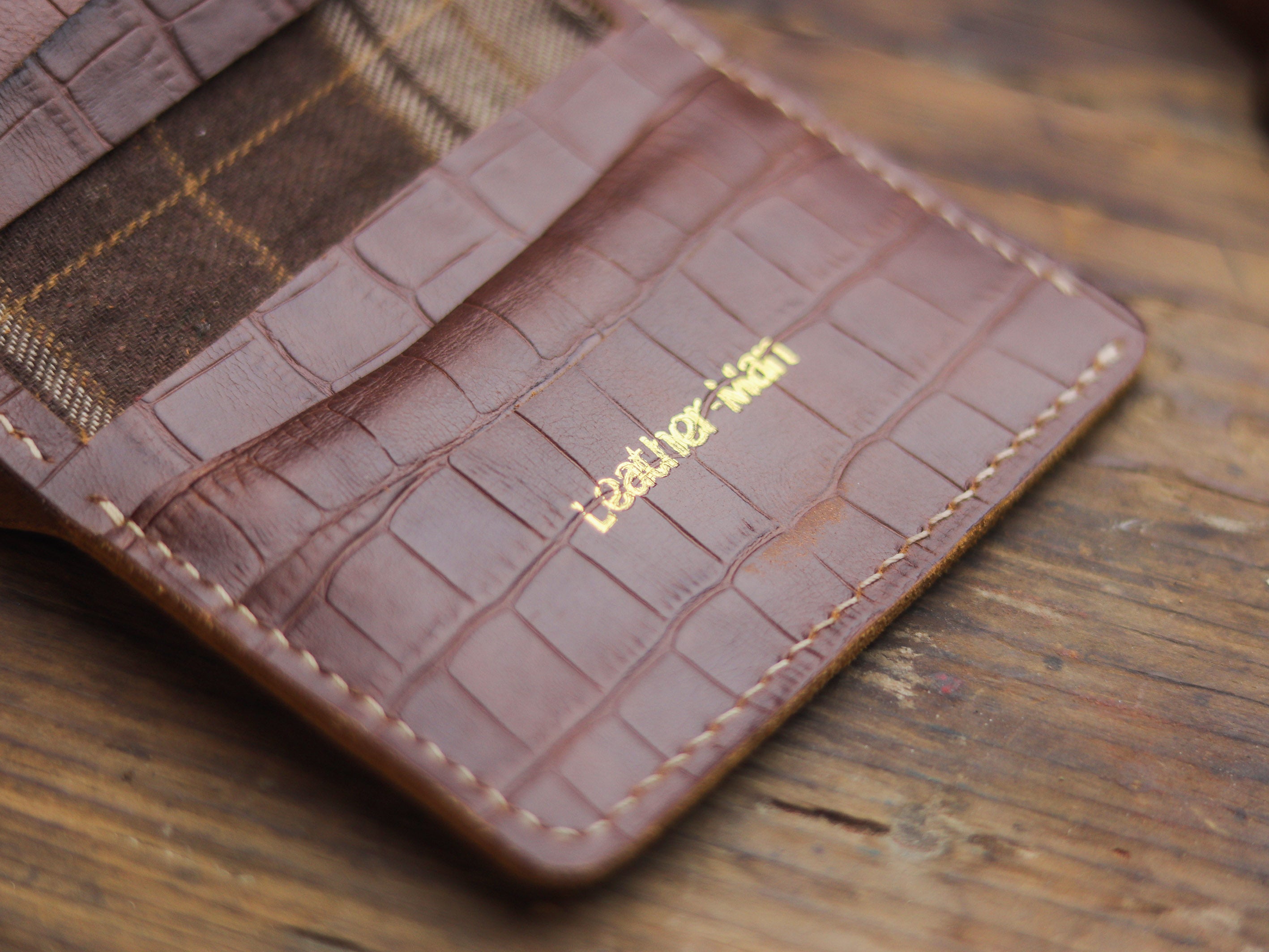 HAMPTON PRO BIFOLD WALLET BROWN CROCO