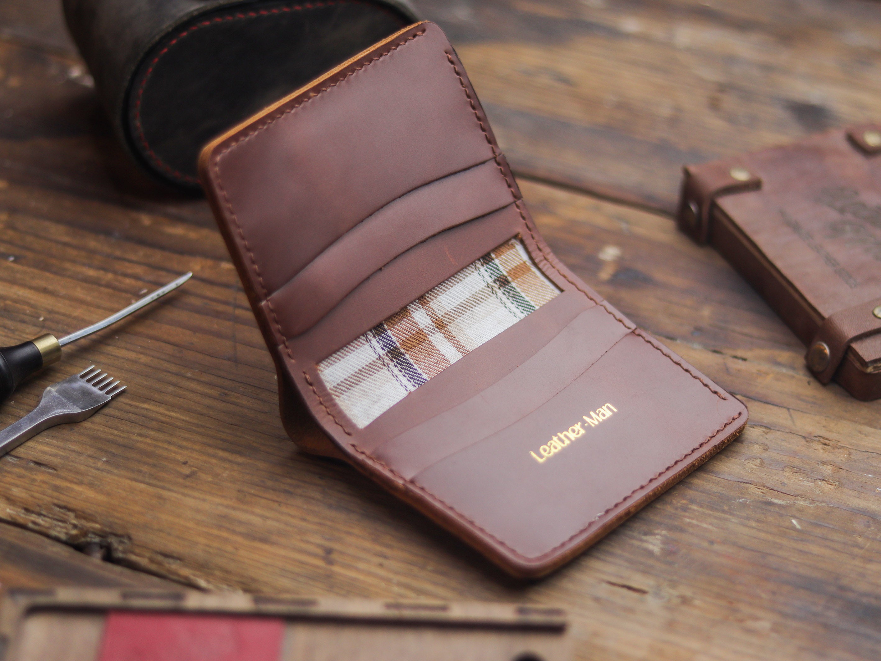 HAMPTON PRO BIFOLD WALLET CHESTNUT BROWN