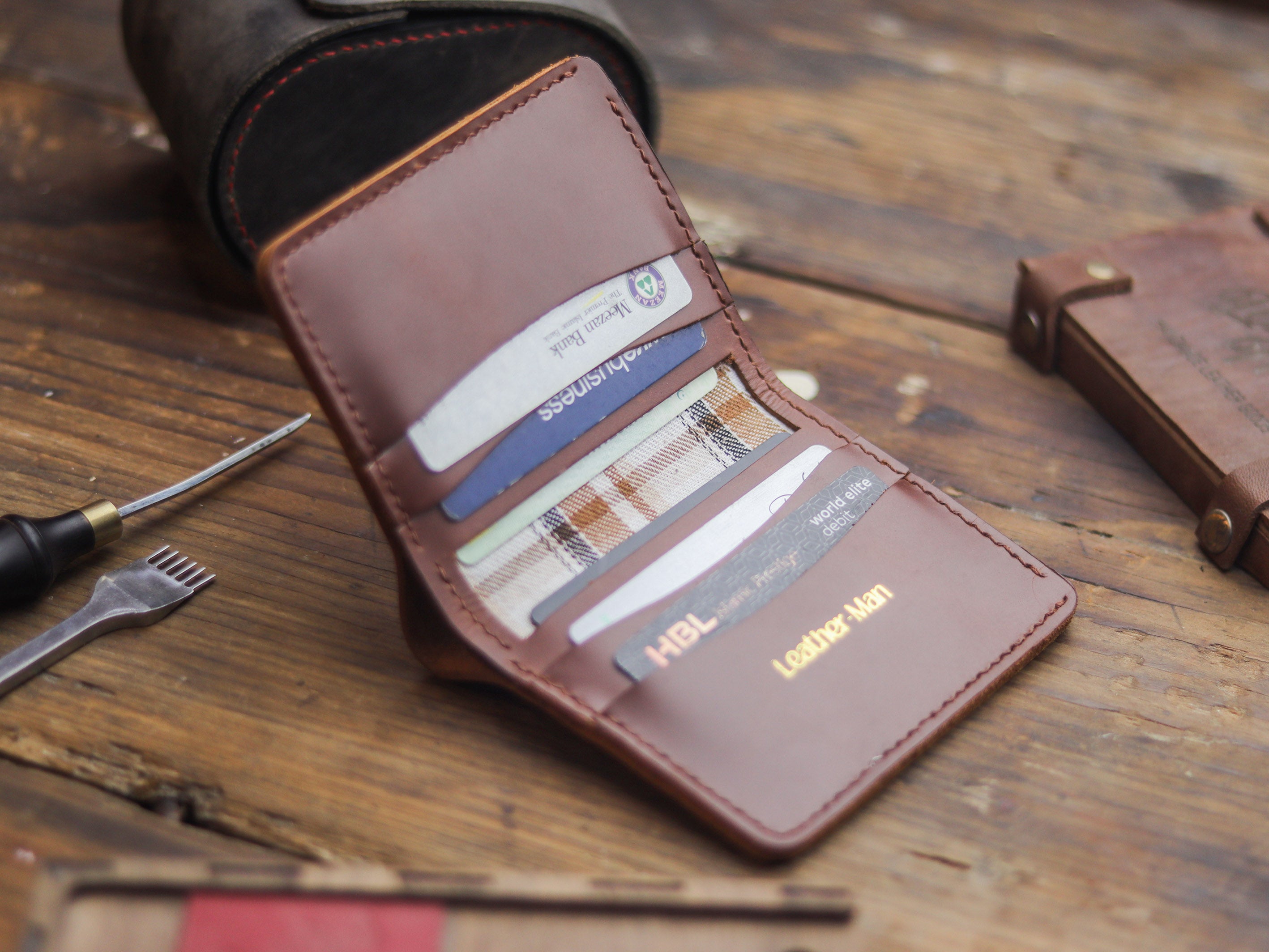 HAMPTON PRO BIFOLD WALLET CHESTNUT BROWN