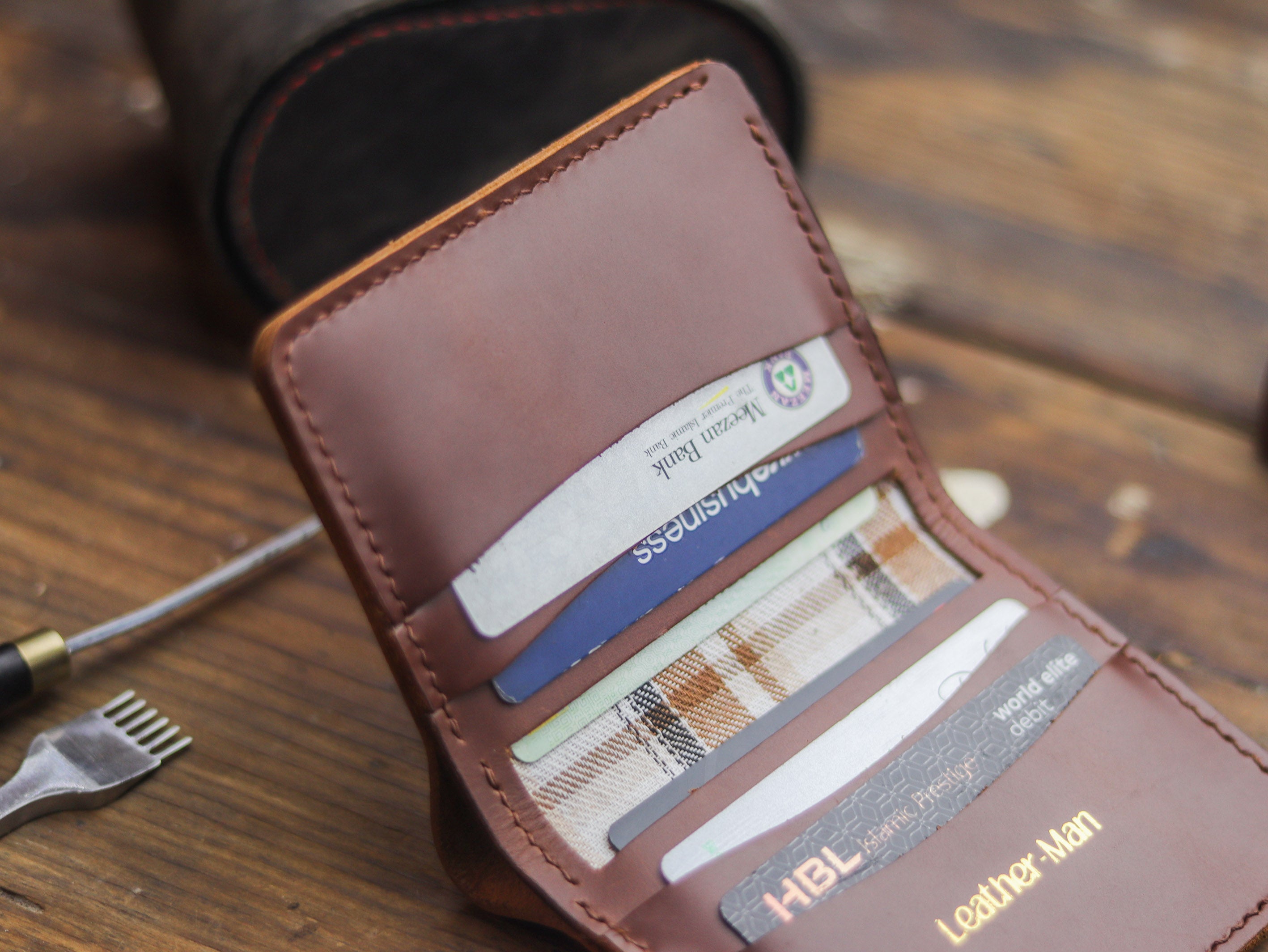 HAMPTON PRO BIFOLD WALLET CHESTNUT BROWN