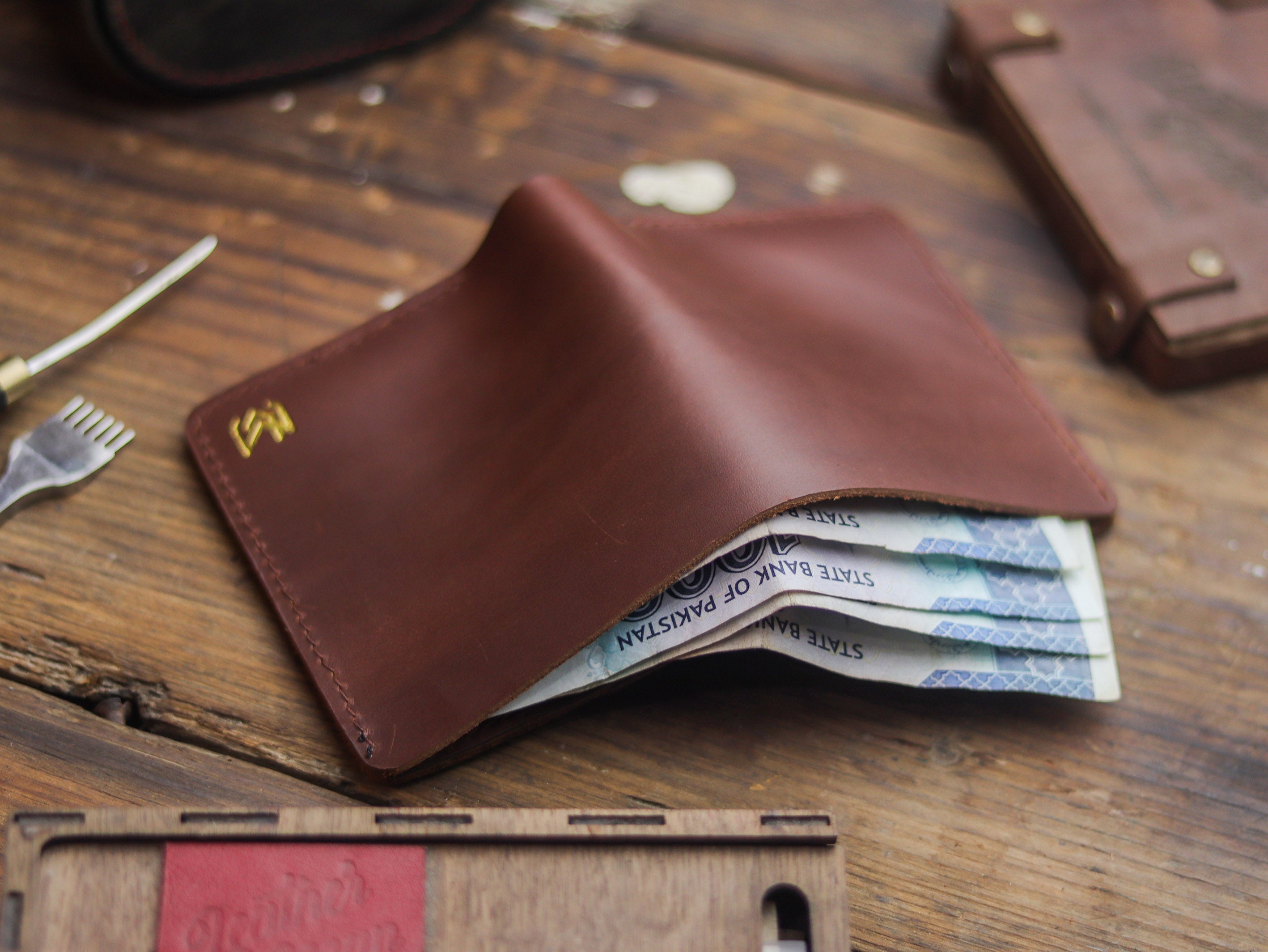 HAMPTON PRO BIFOLD WALLET CHESTNUT BROWN