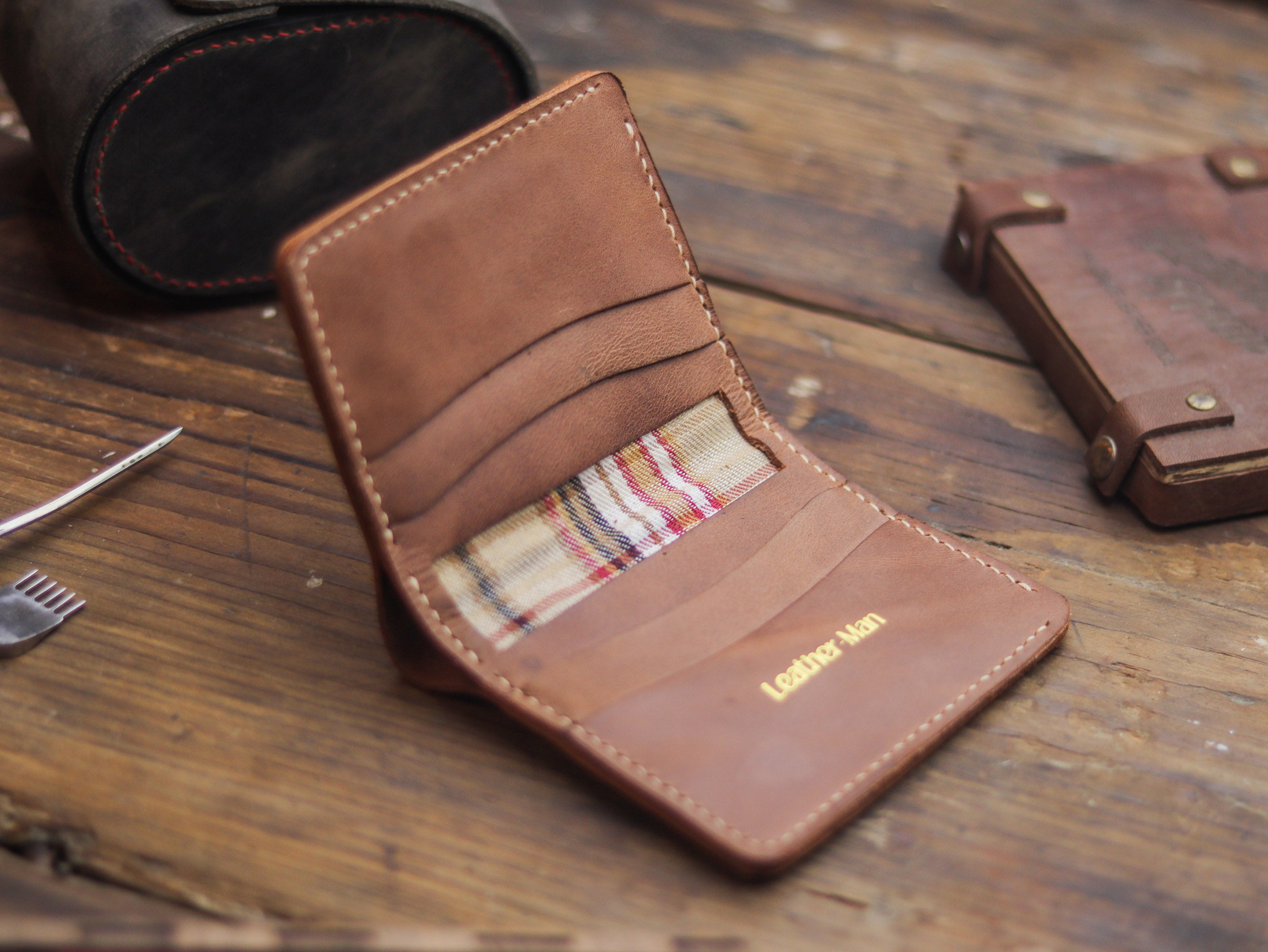 HAMPTON PRO BIFOLD WALLET RUSTY BROWN