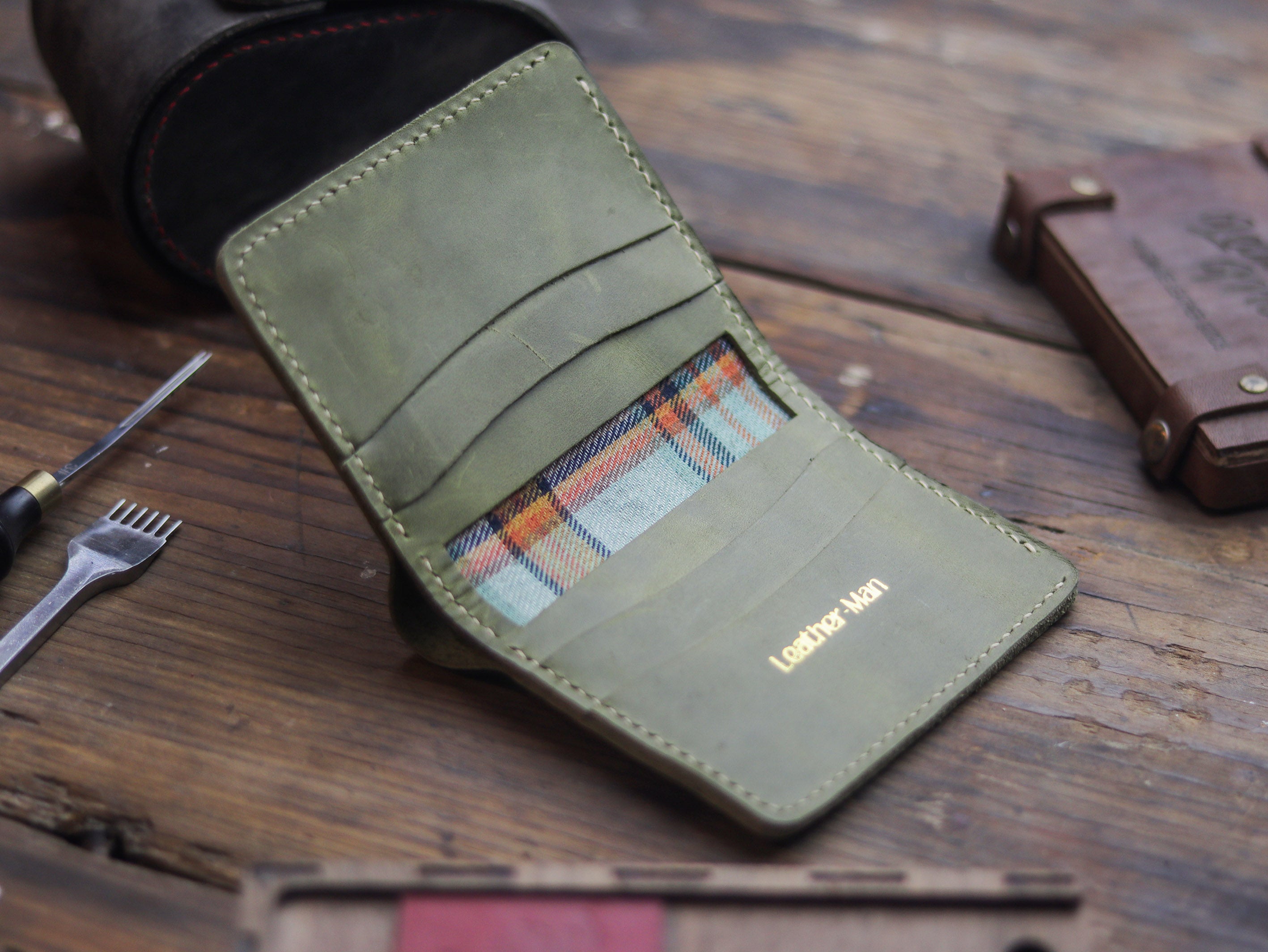 HAMPTON PRO BIFOLD WALLET SEAWEED GREEN