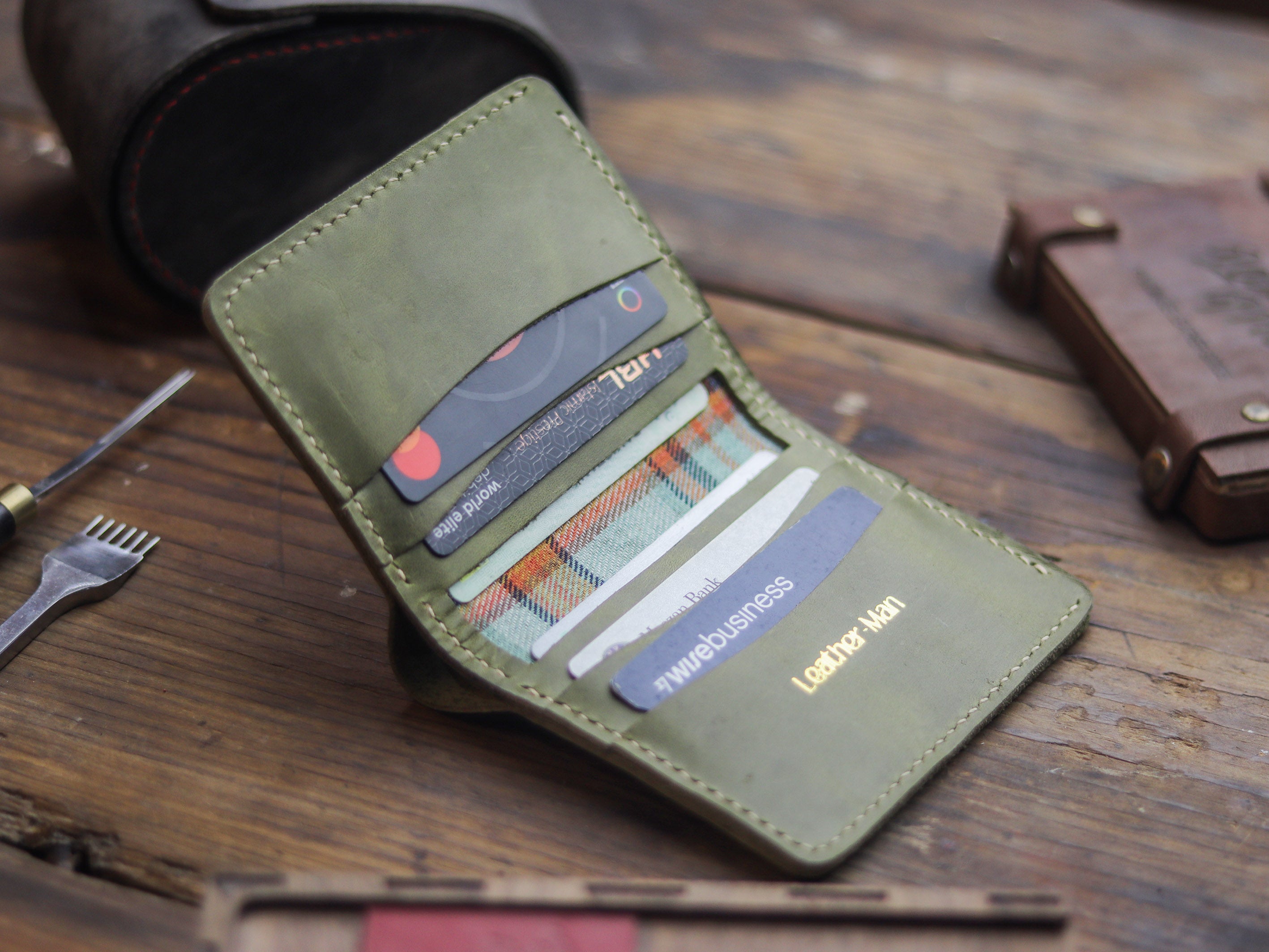 HAMPTON PRO BIFOLD WALLET SEAWEED GREEN