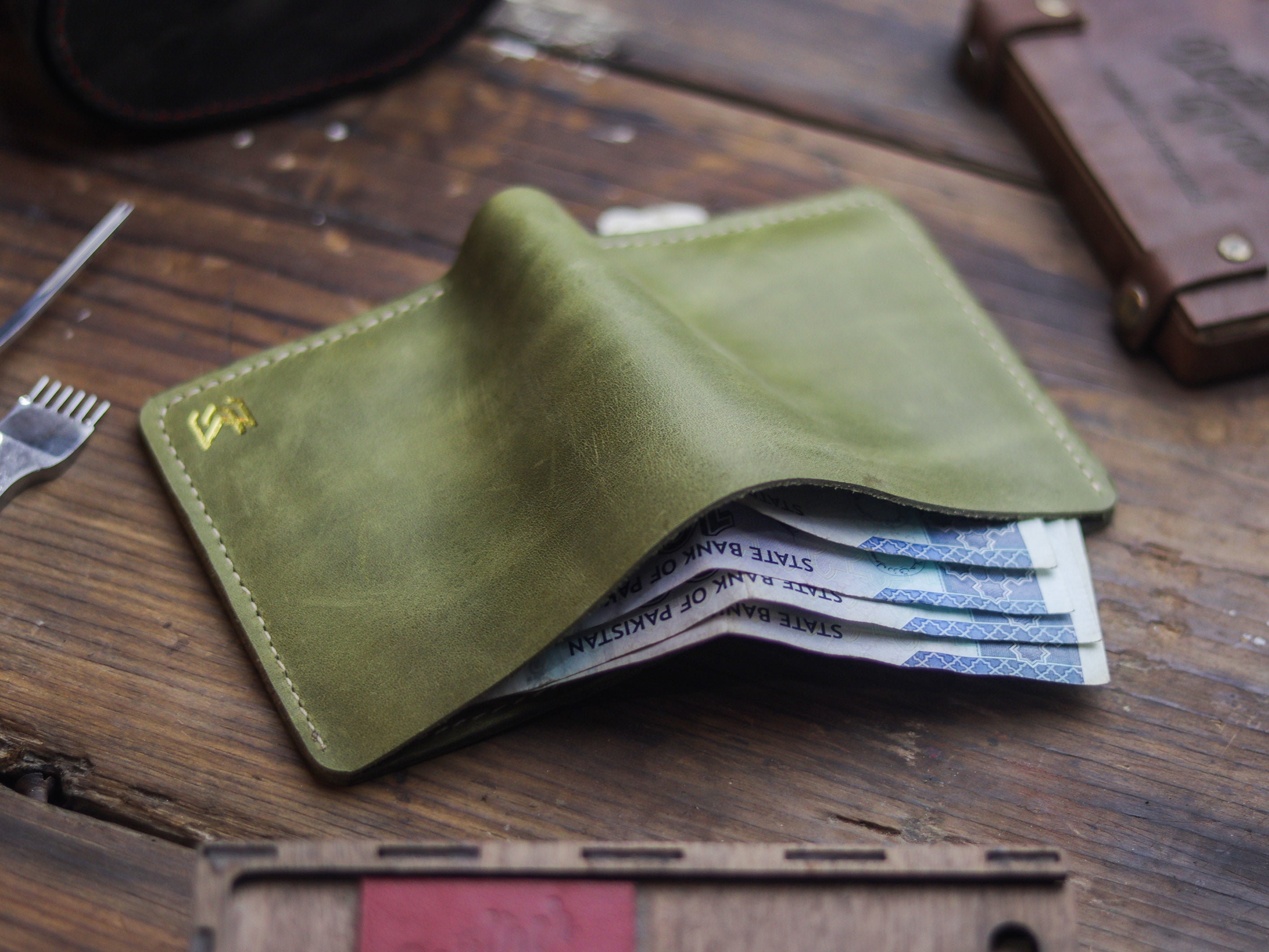 HAMPTON PRO BIFOLD WALLET SEAWEED GREEN