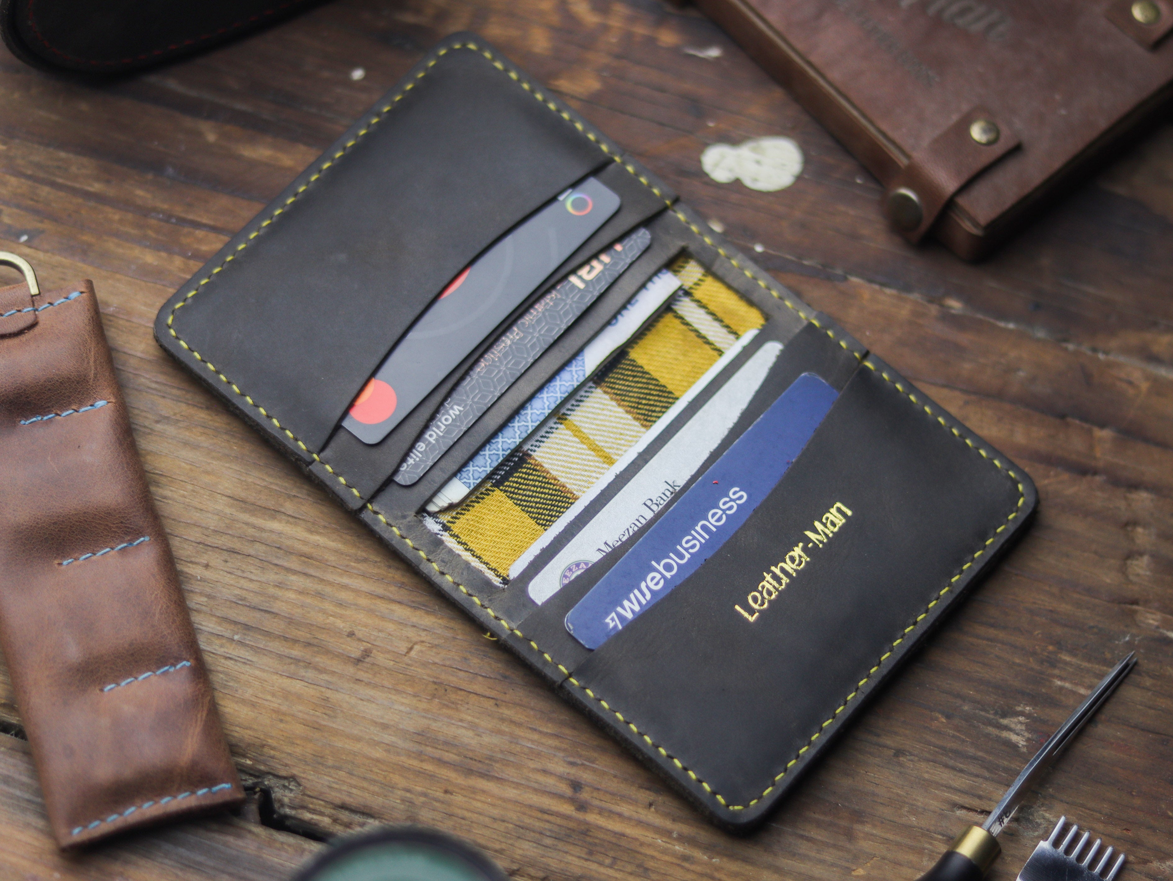 HAMPTON - C BIFOLD CARD HOLDER MIDNIGHT GREY