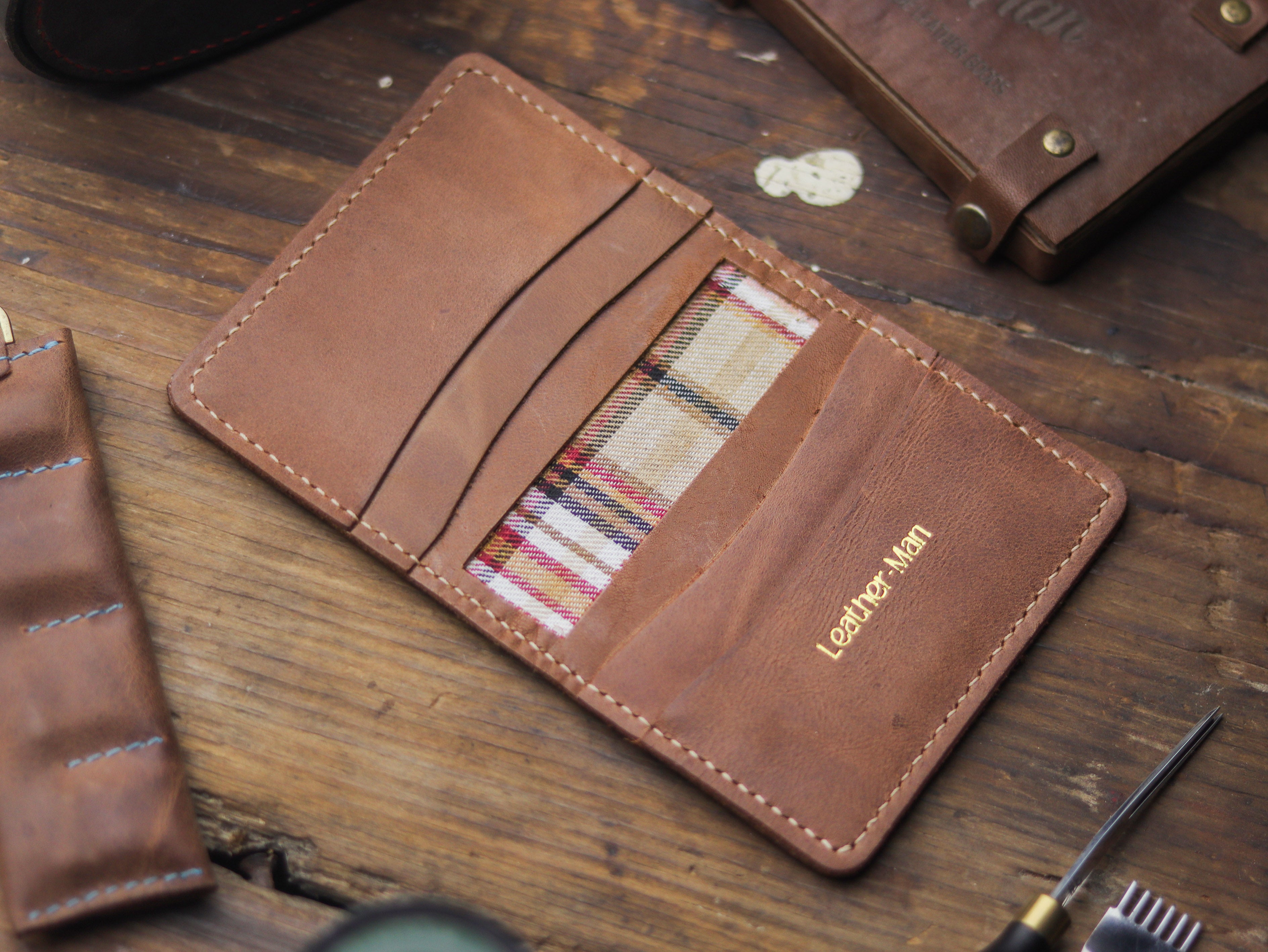 HAMPTON - C BIFOLD CARD HOLDER RUSTY BROWN