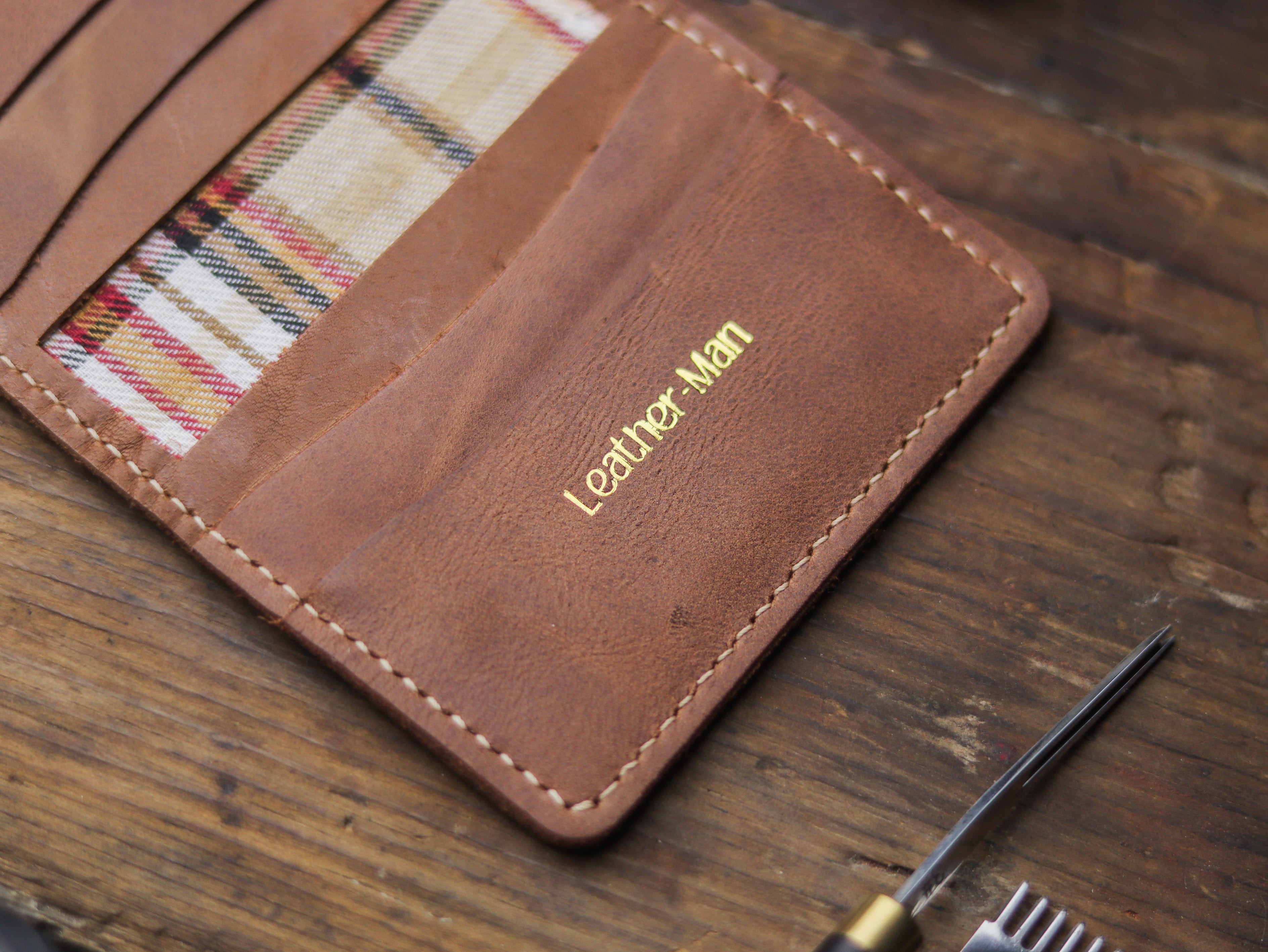 HAMPTON - C BIFOLD CARD HOLDER RUSTY BROWN