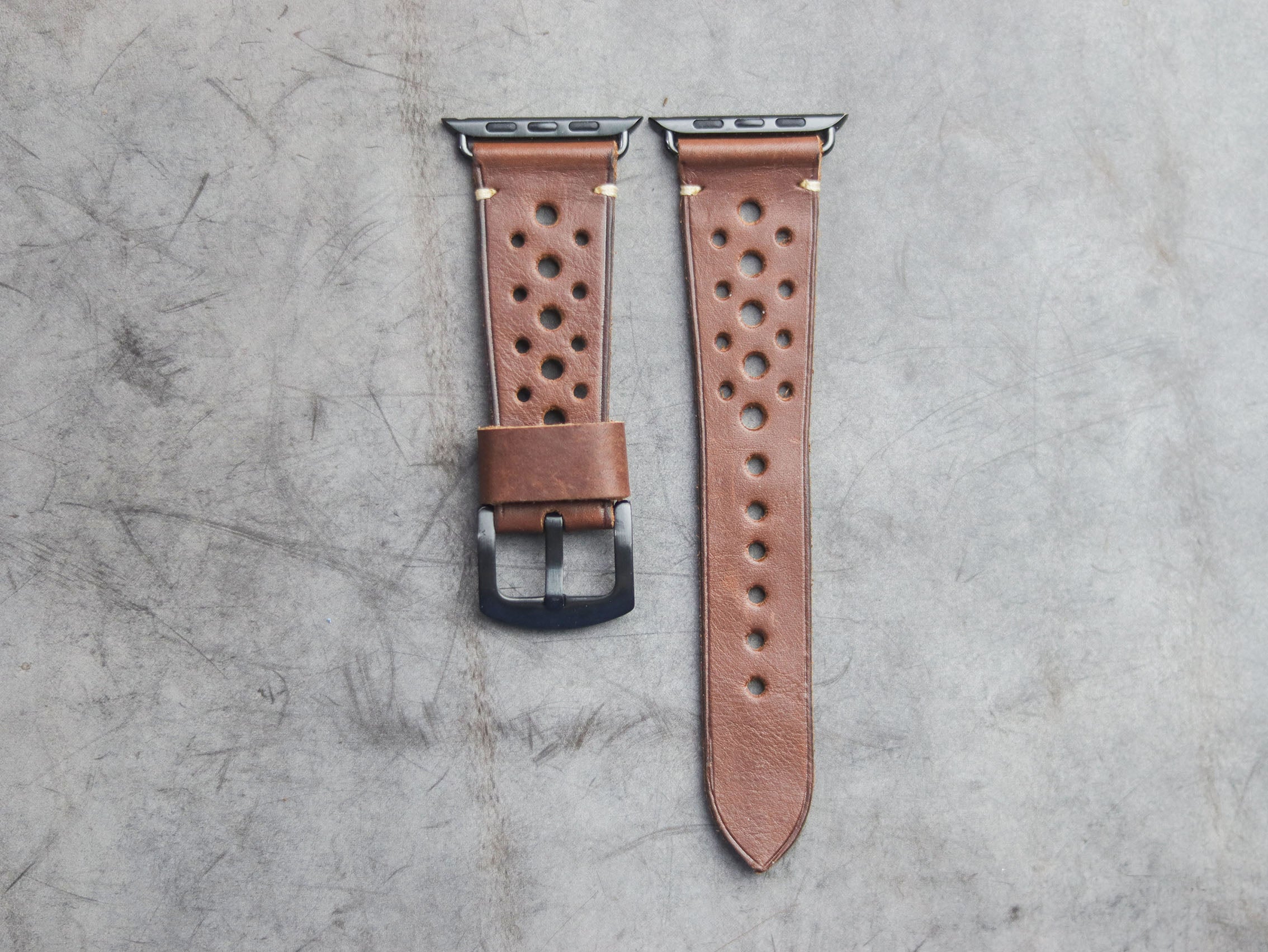CHESTNUT BROWN RALLY HAND-CRAFTED APPLE WATCH STRAPS