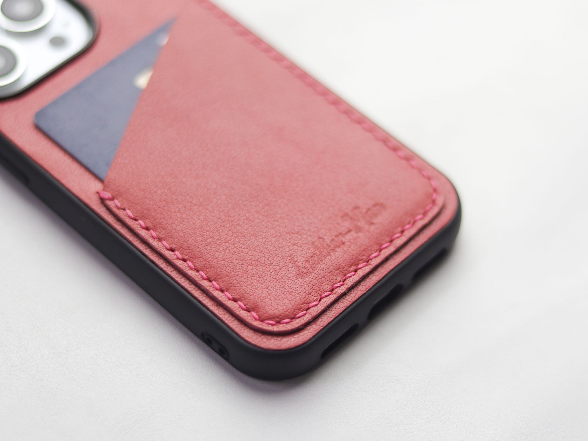 FLAMINGO PINK LEATHER WALLET PHONE CASE