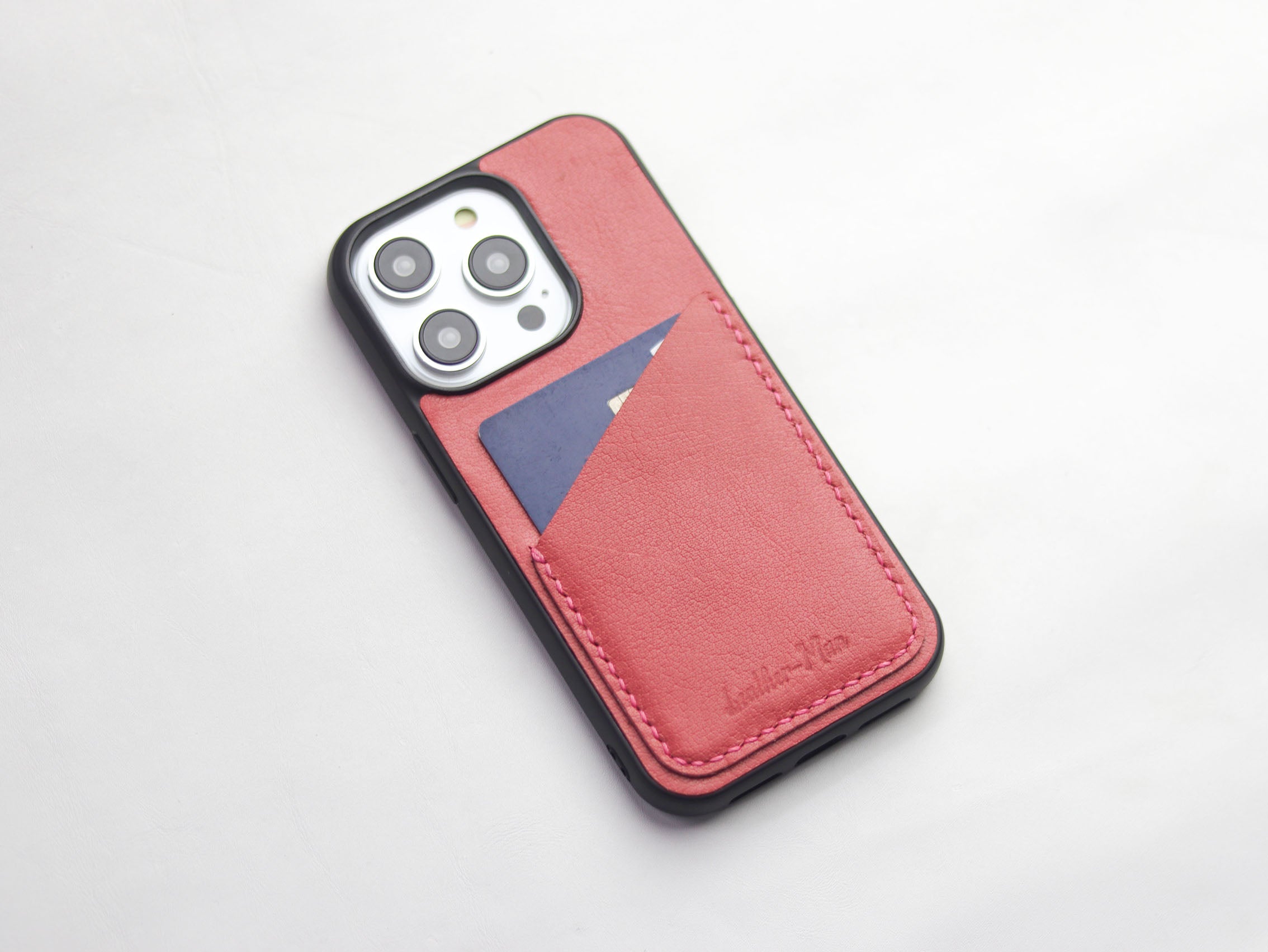 FLAMINGO PINK LEATHER WALLET PHONE CASE