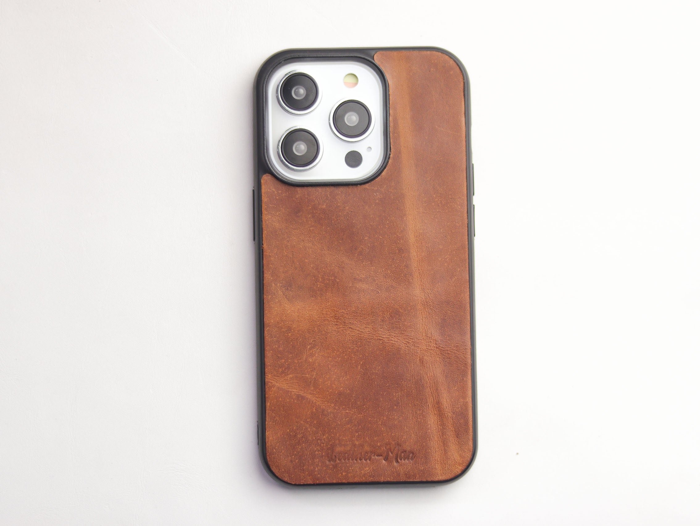 CARAMEL BROWN LEATHER CLASSIC PHONE CASE