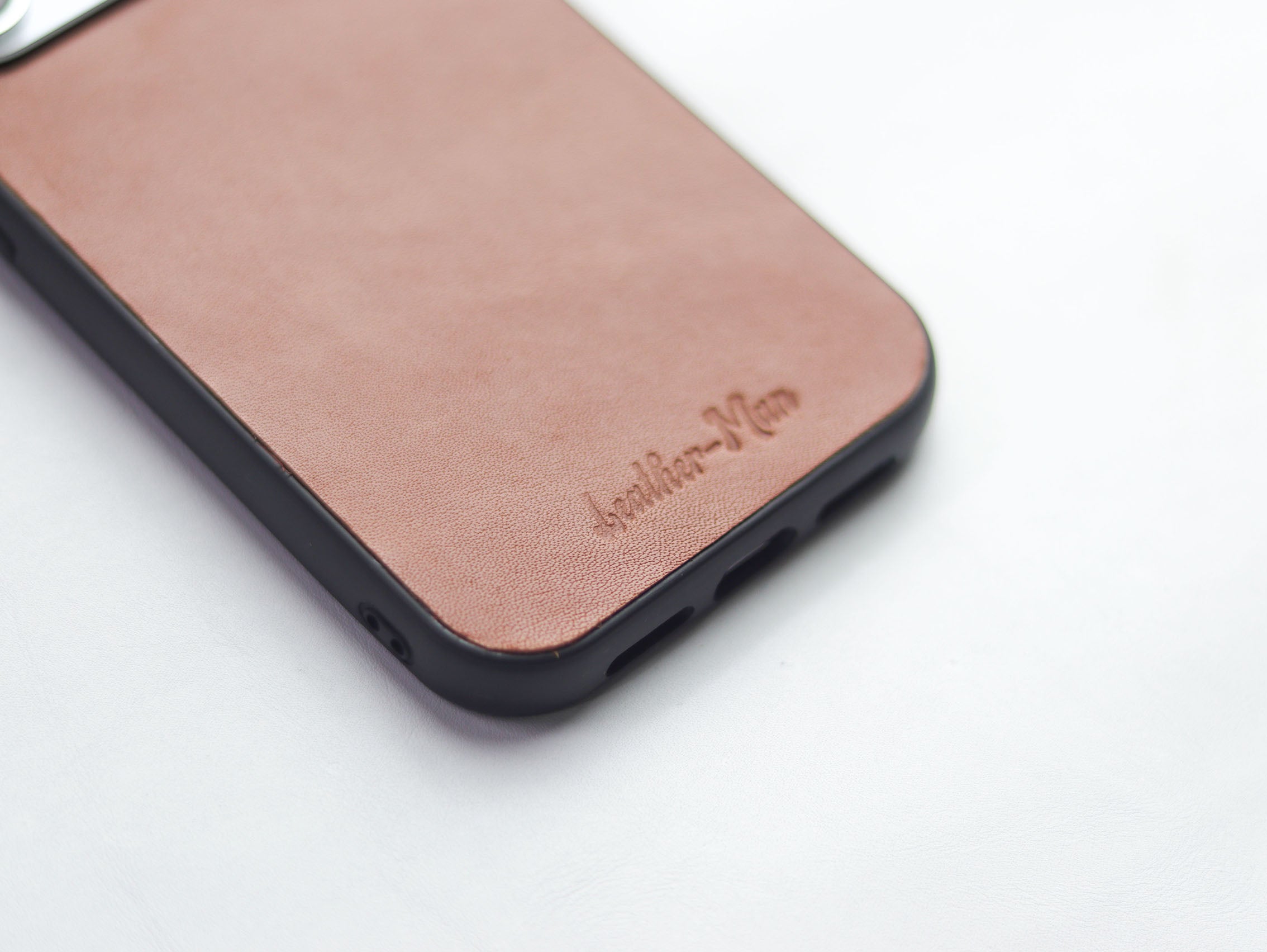 TAN BROWN CLASSIC LEATHER PHONE CASE