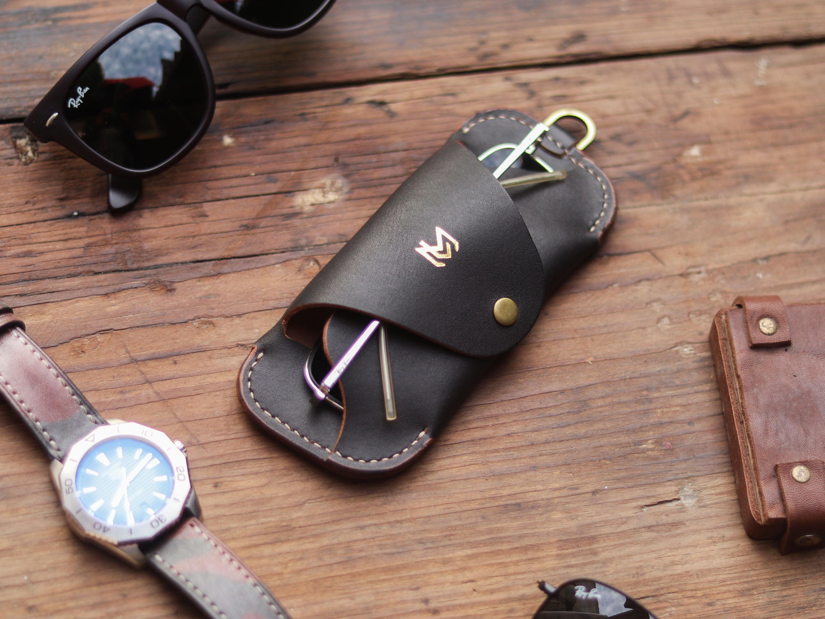 SG-2 SUNGLASSES CASE - HORWEEN BLACK