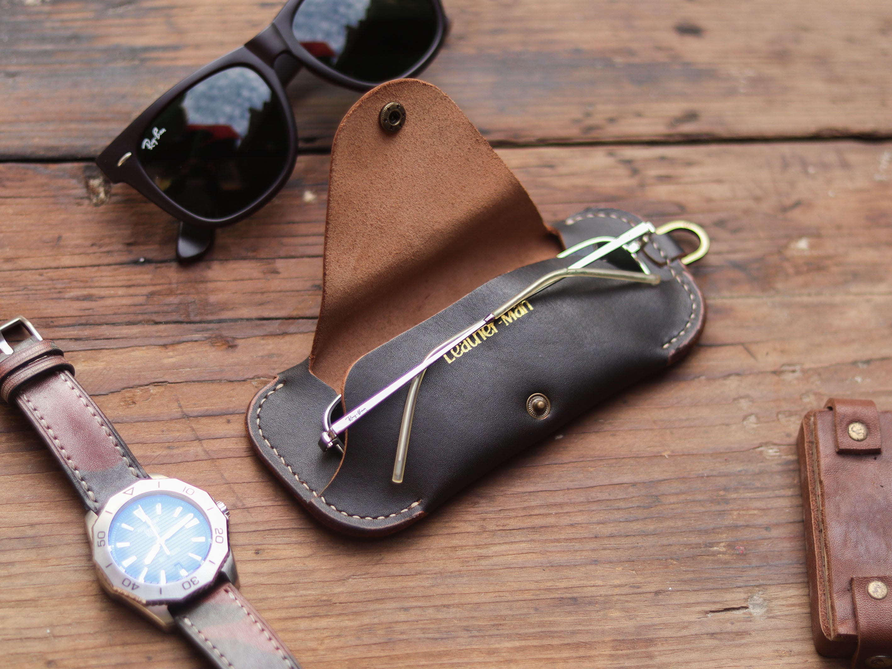 SG-2 SUNGLASSES CASE - HORWEEN BLACK