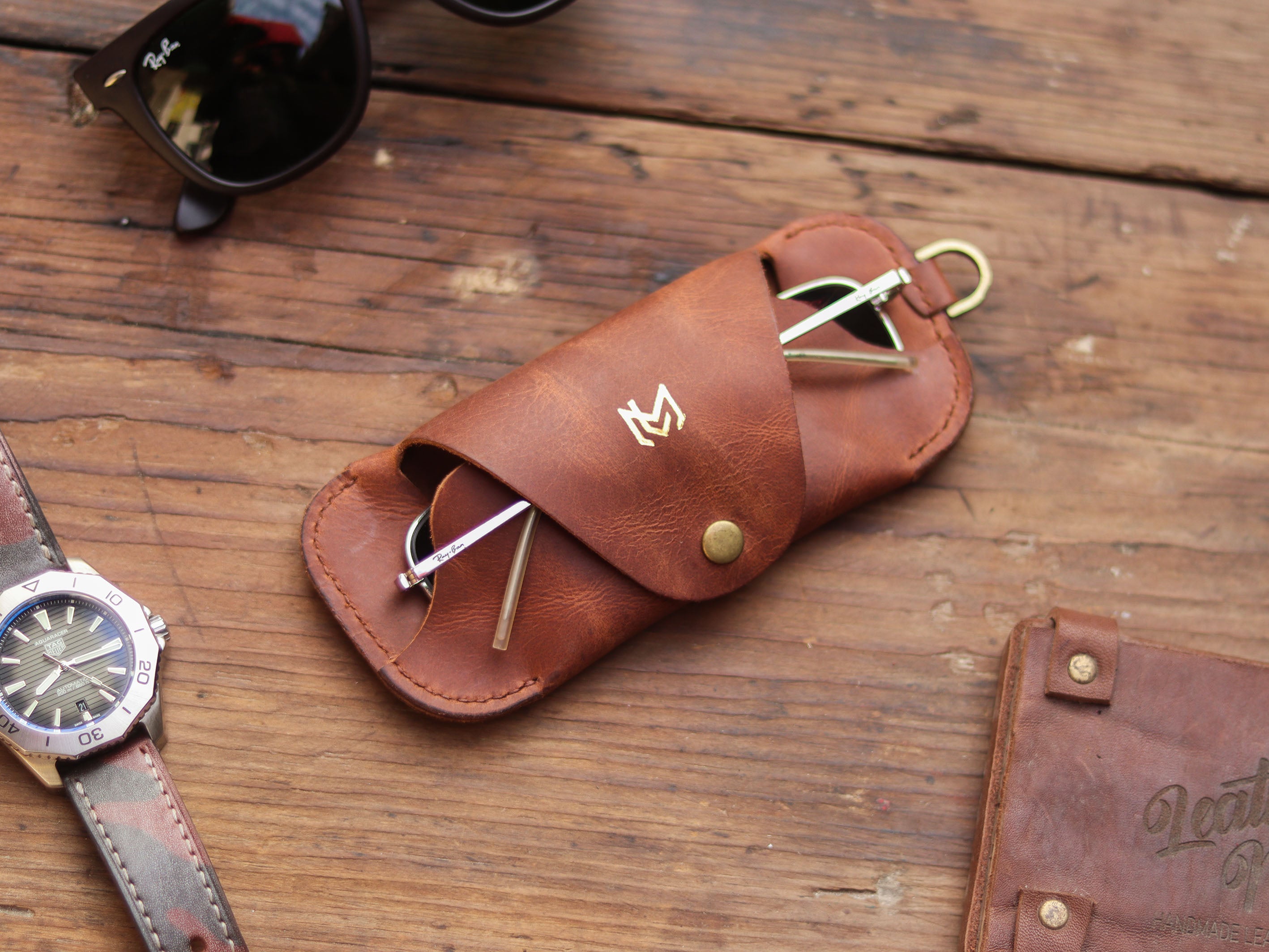 SG-2 SUNGLASSES CASE - COGNAC BROWN