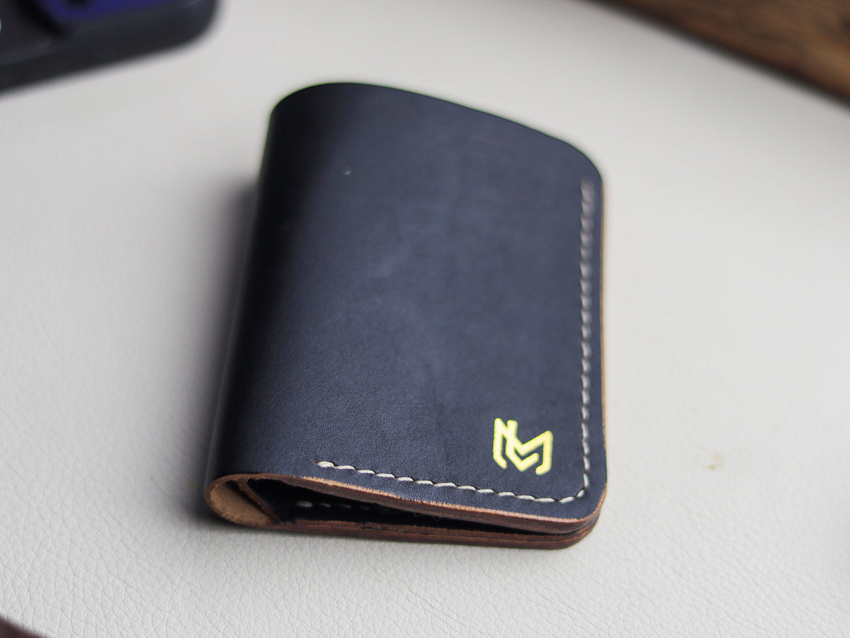 TRIDENT MINI - HORWEEN BLACK VEG TAN LEATHER