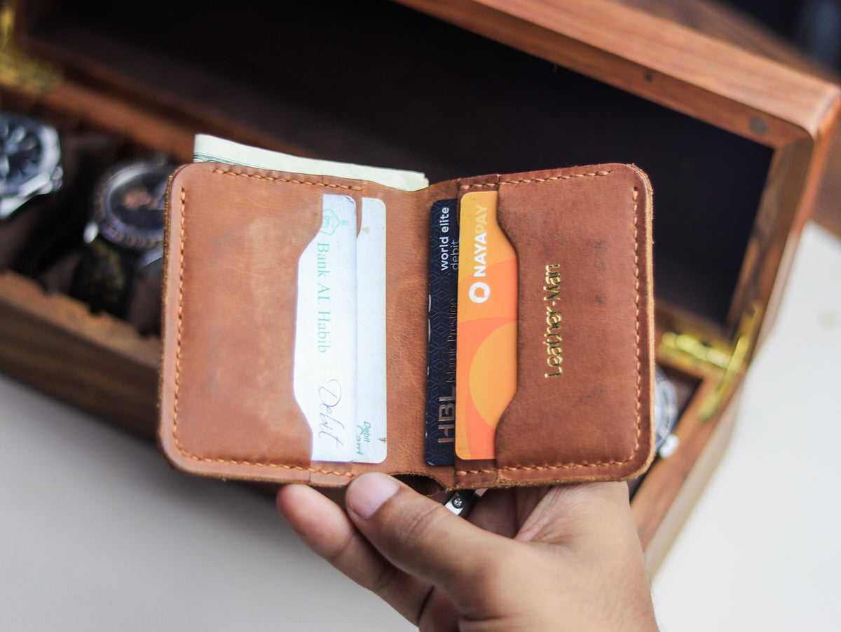 TRIDENT MINI - COGNAC BROWN VEG PULL UP LEATHER