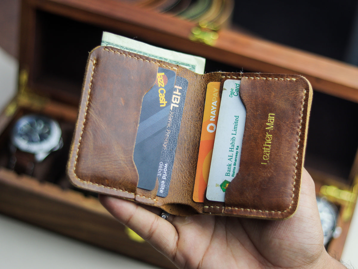 TRIDENT MINI - RUSSET BROWN VEG WAX PULL UP LEATHER
