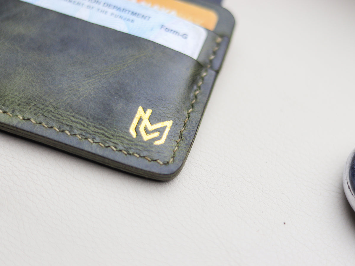MINIMAL CLASSIC -  BASIL GREEN VEG WAX PULL UP LEATHER