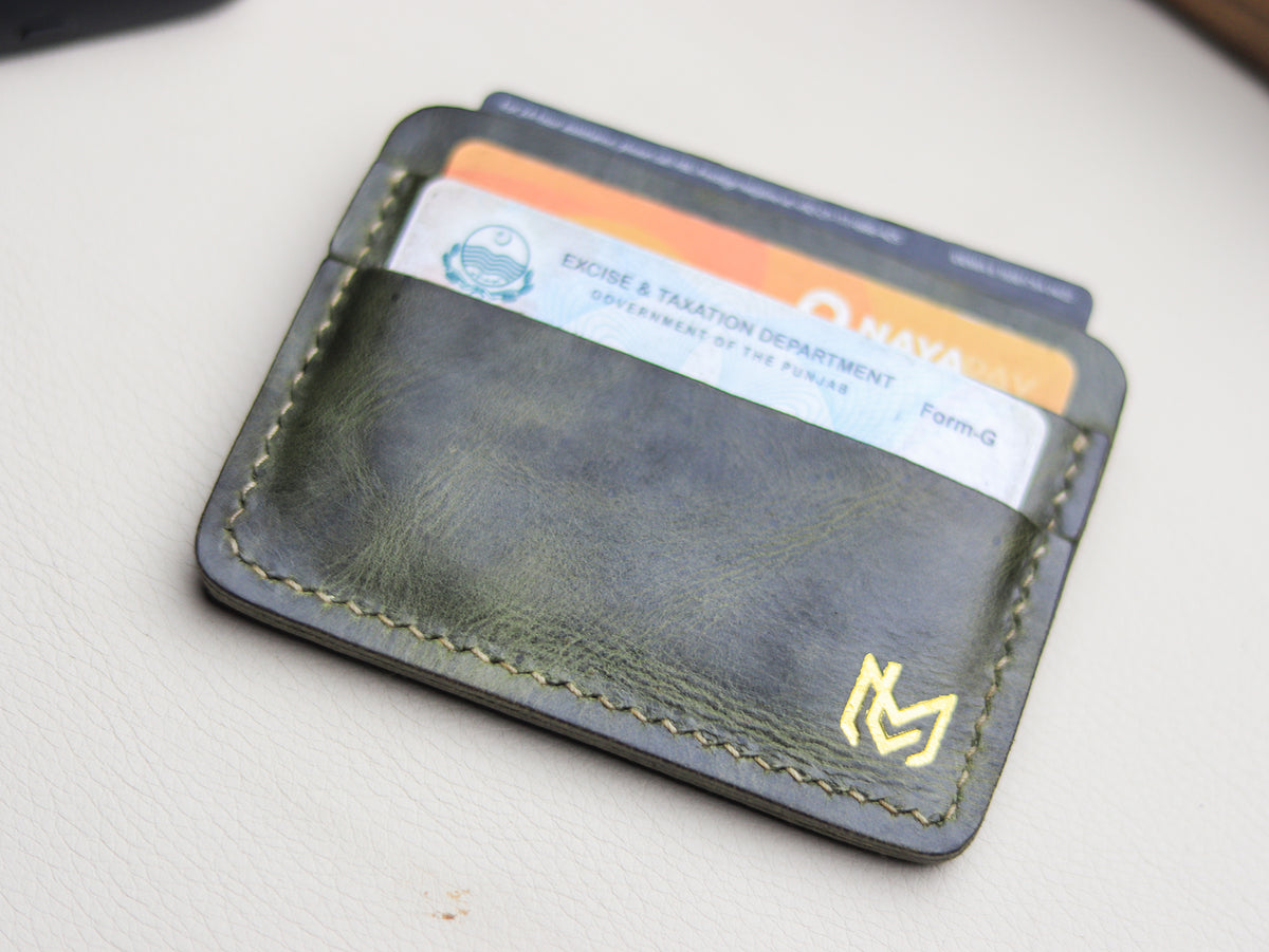 MINIMAL CLASSIC -  BASIL GREEN VEG WAX PULL UP LEATHER