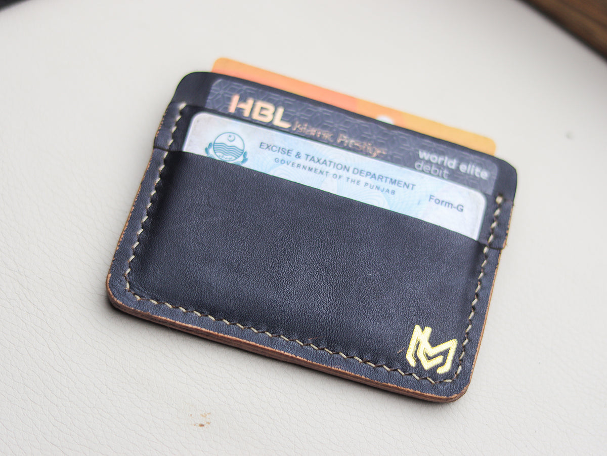 MINIMAL CLASSIC -  HORWEEN BLACK VEG TAN LEATHER