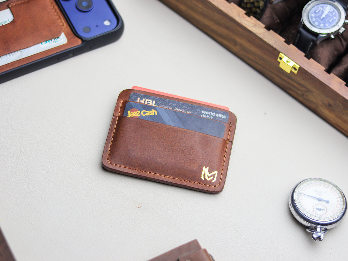MINIMAL CLASSIC -  COGNAC BROWN VEG PULL UP LEATHER