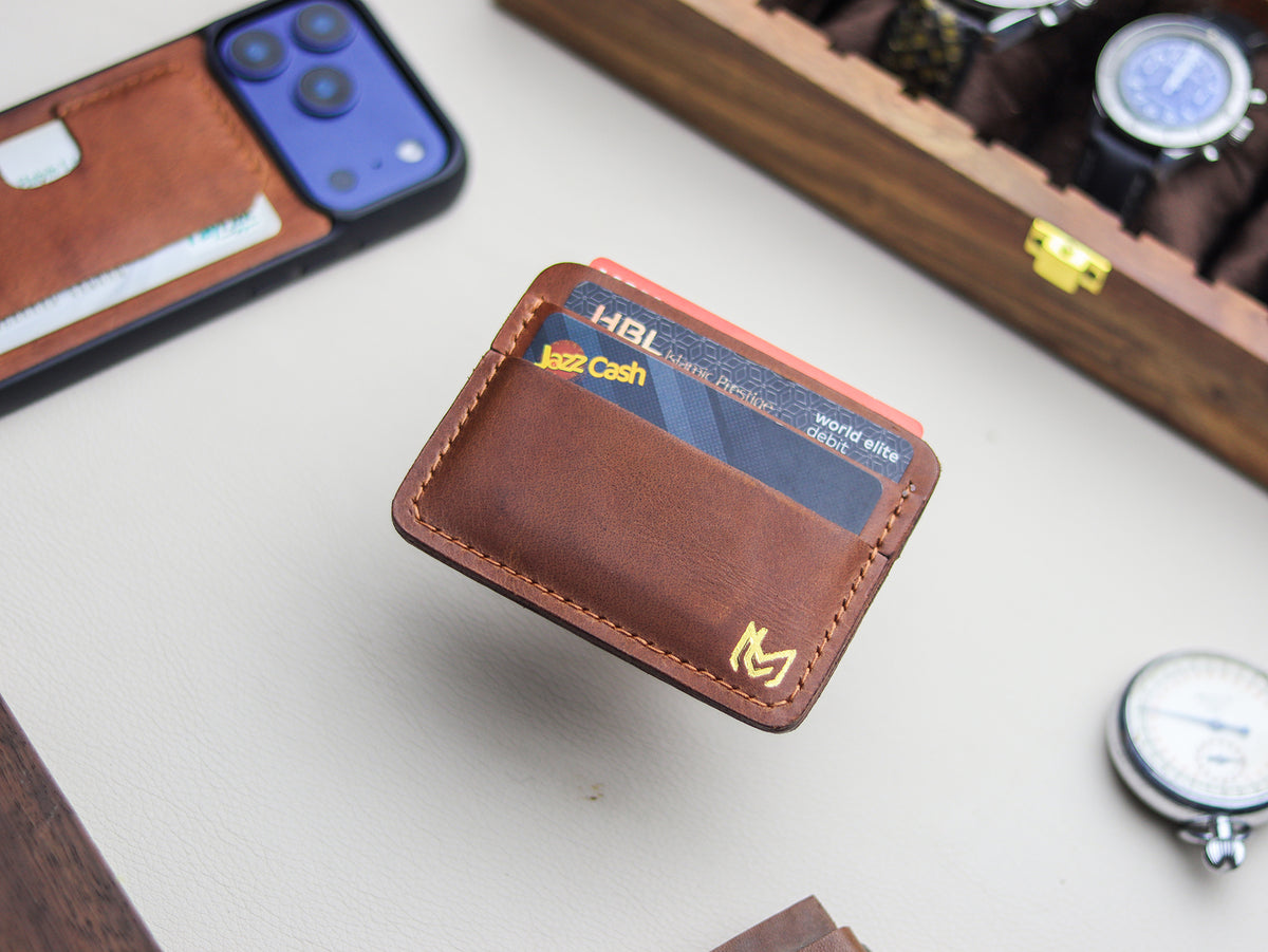 MINIMAL CLASSIC -  COGNAC BROWN VEG PULL UP LEATHER
