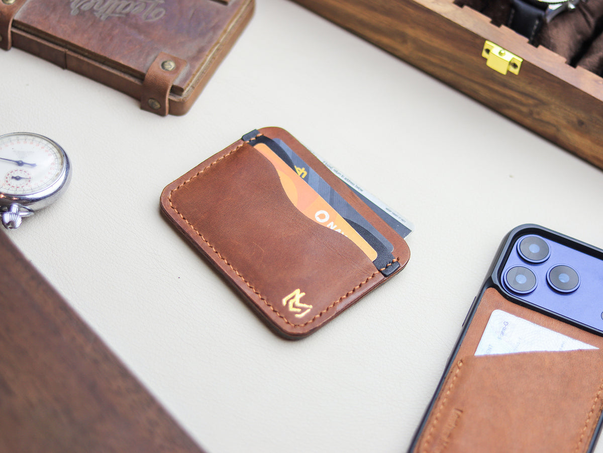 MINIMAL - COGNAC BROWN VEG PULL UP LEATHER