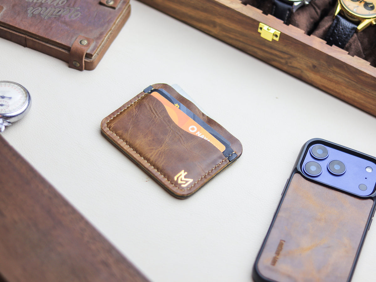 MINIMAL - RUSSET BROWN VEG WAX PULL UP LEATHER