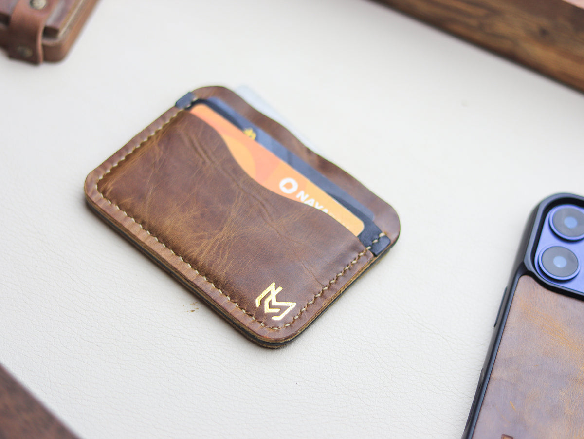 MINIMAL - RUSSET BROWN VEG WAX PULL UP LEATHER