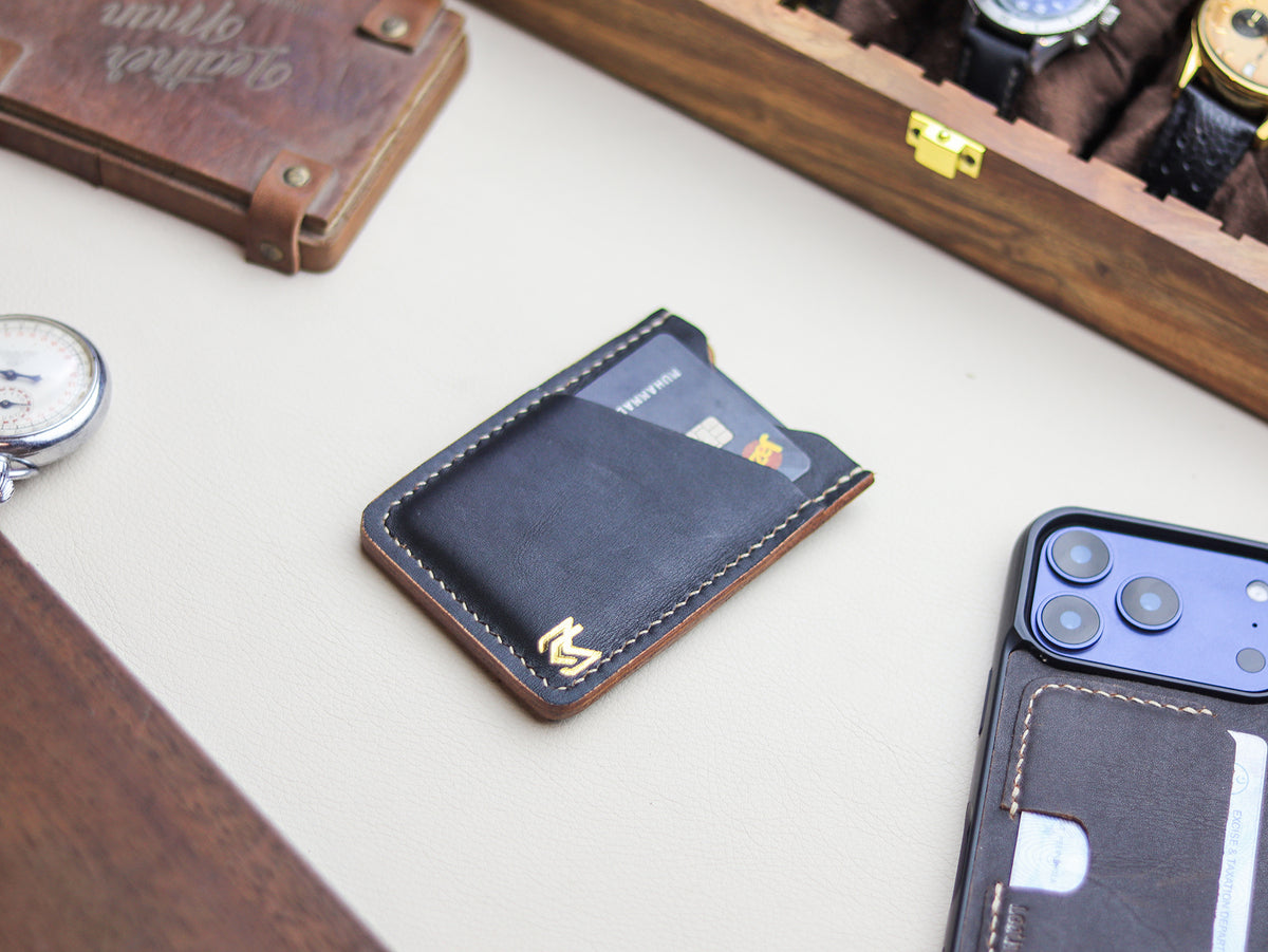 ARCHER - HORWEEN BLACK VEG TAN LEATHER