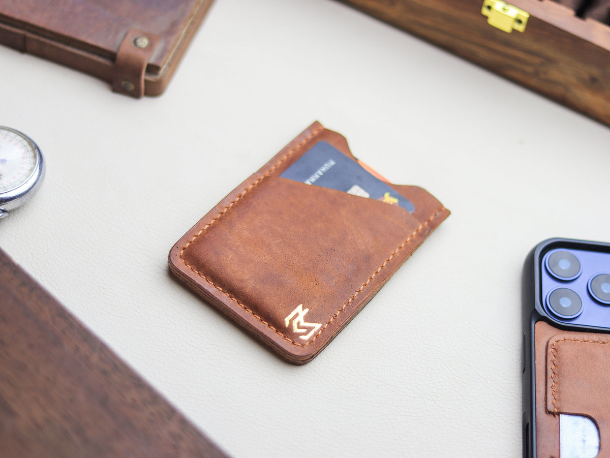 ARCHER - COGNAC BROWN VEG WAX PULL UP LEATHER