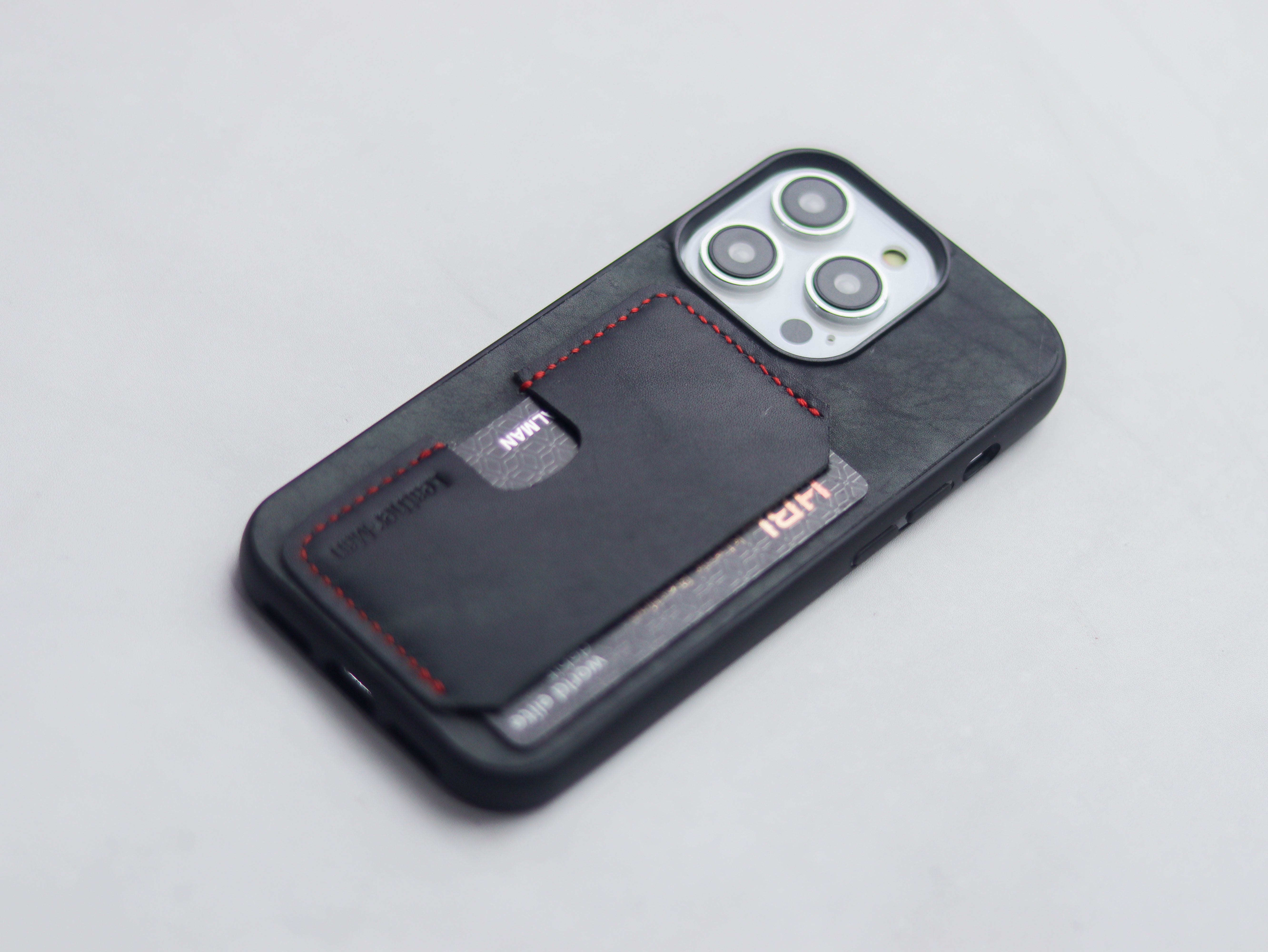 ONYX GREY LEATHER - WALLET PHONE CASE