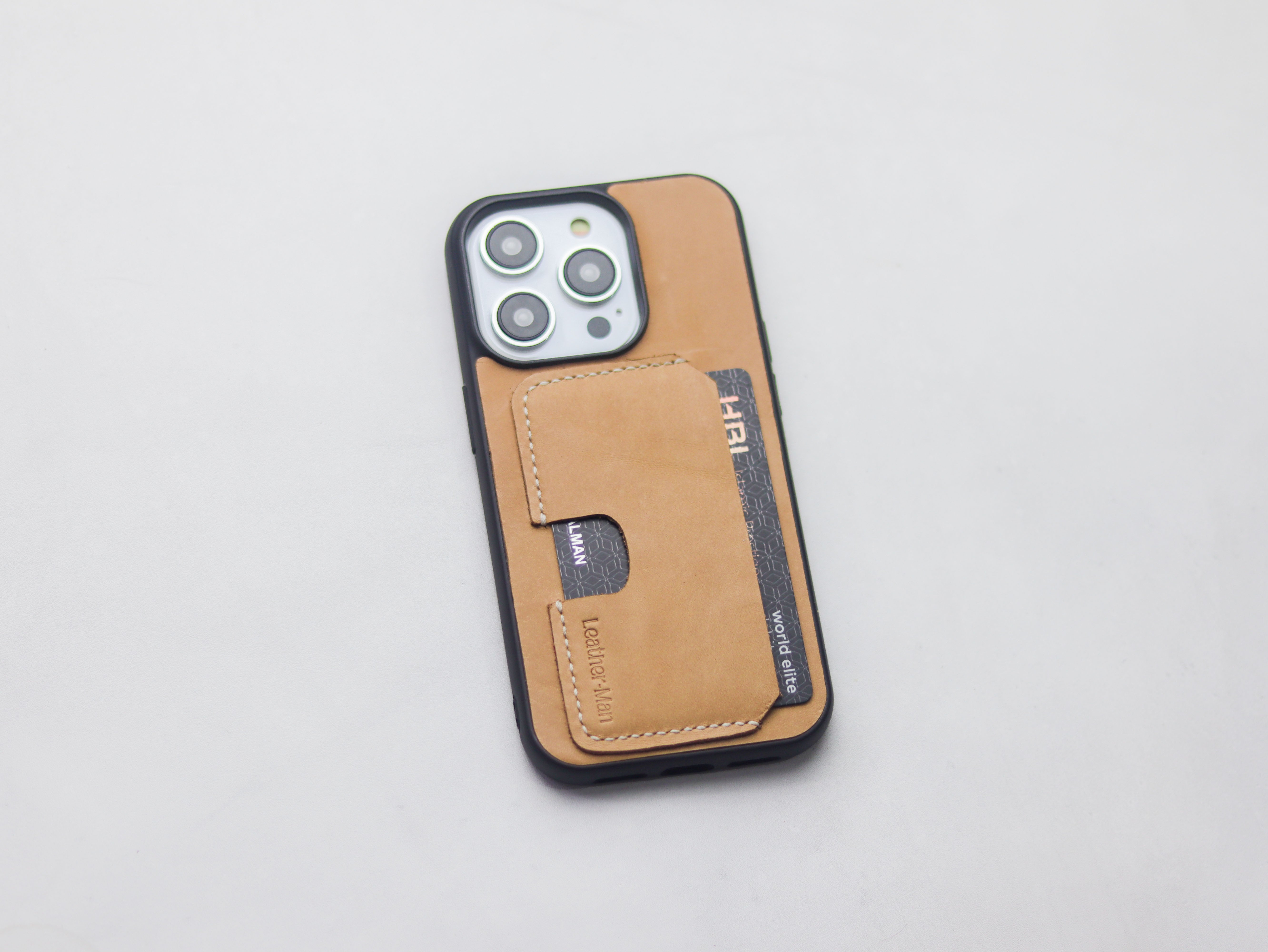 NATURAL BUTTERO LEATHER -  WALLET PHONE CASE