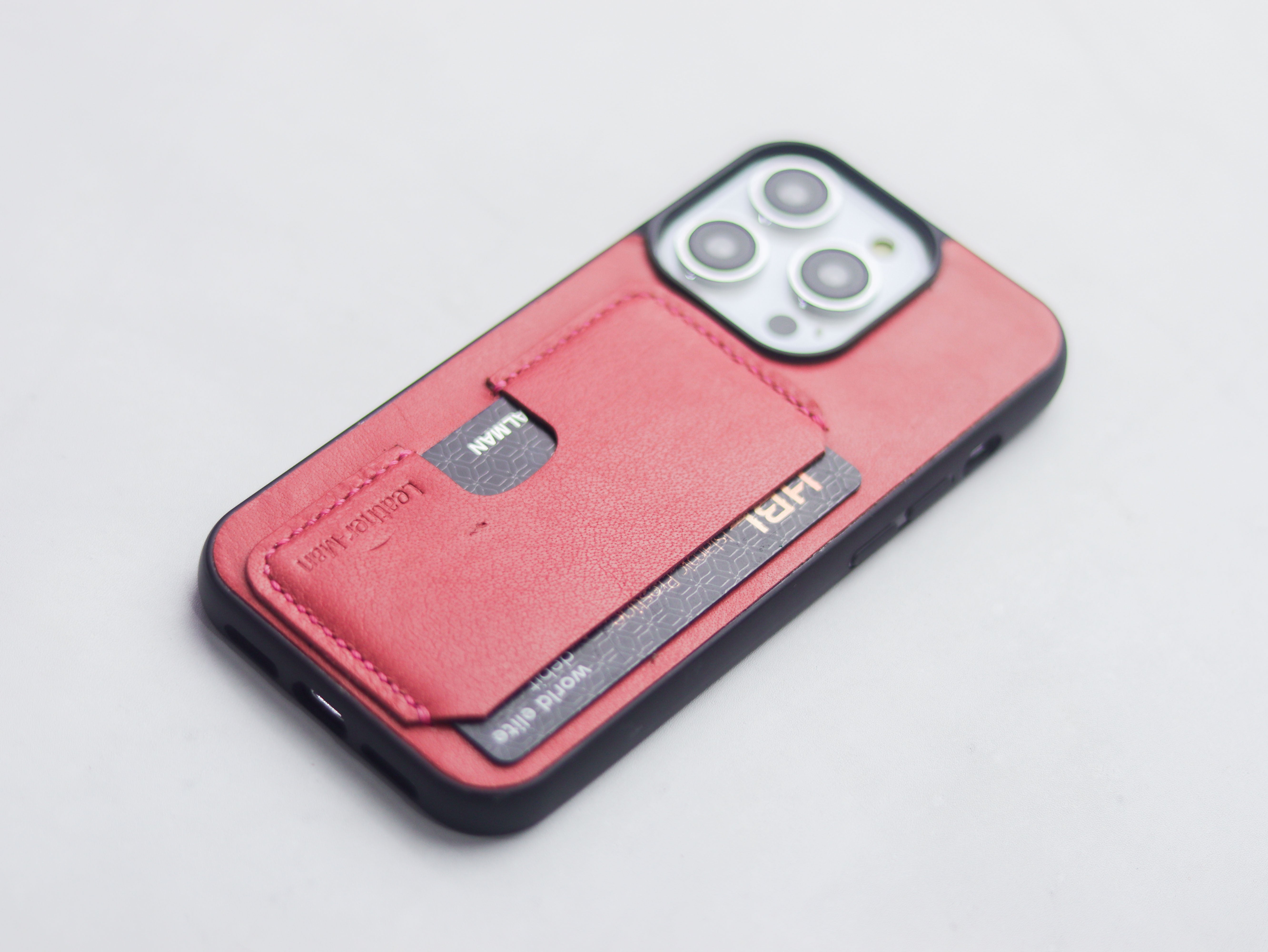 FLAMINGO PINK LEATHER  -  WALLET PHONE CASE
