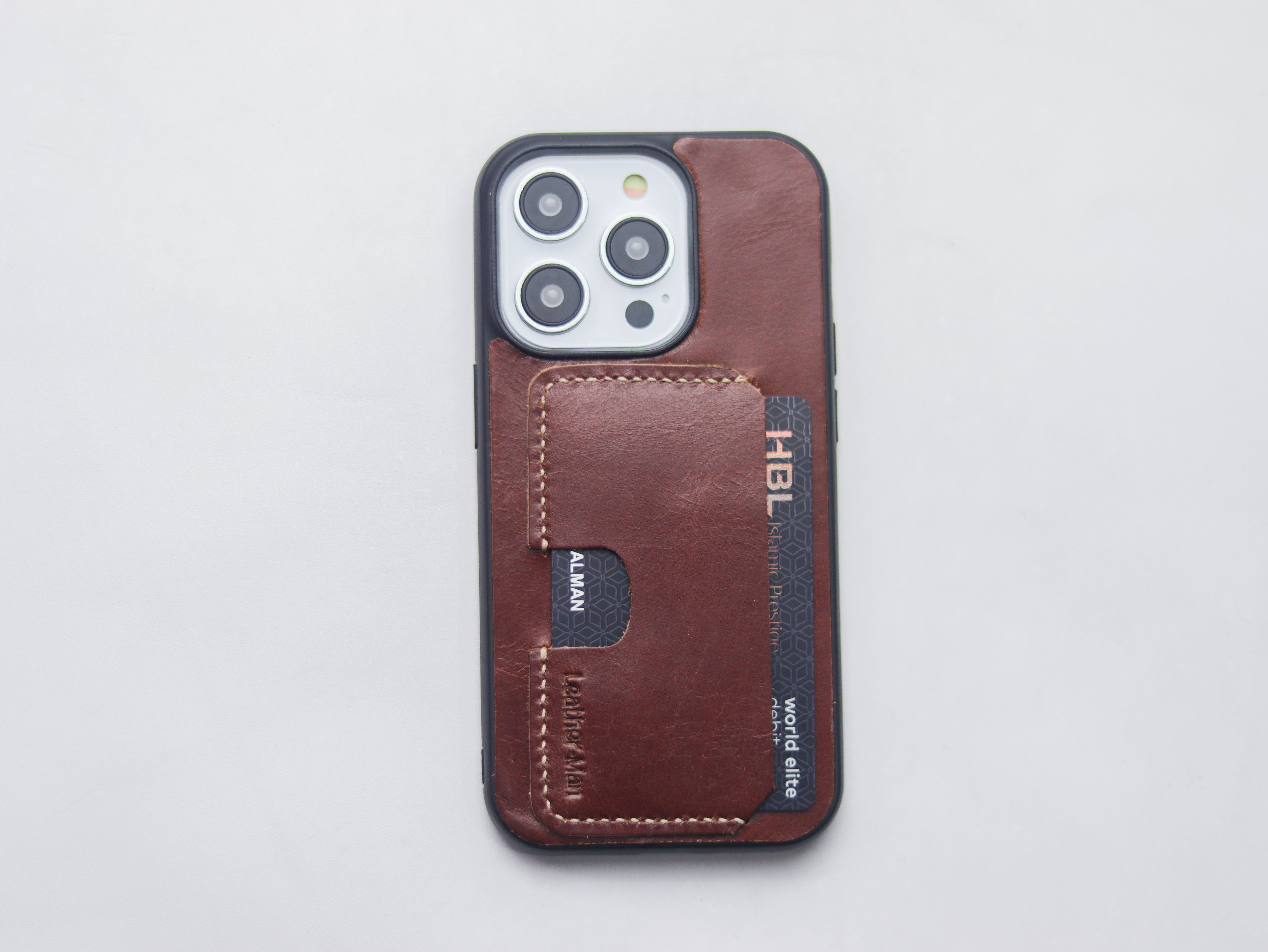 WHISKY BROWN LEATHER - WALLET PHONE CASE