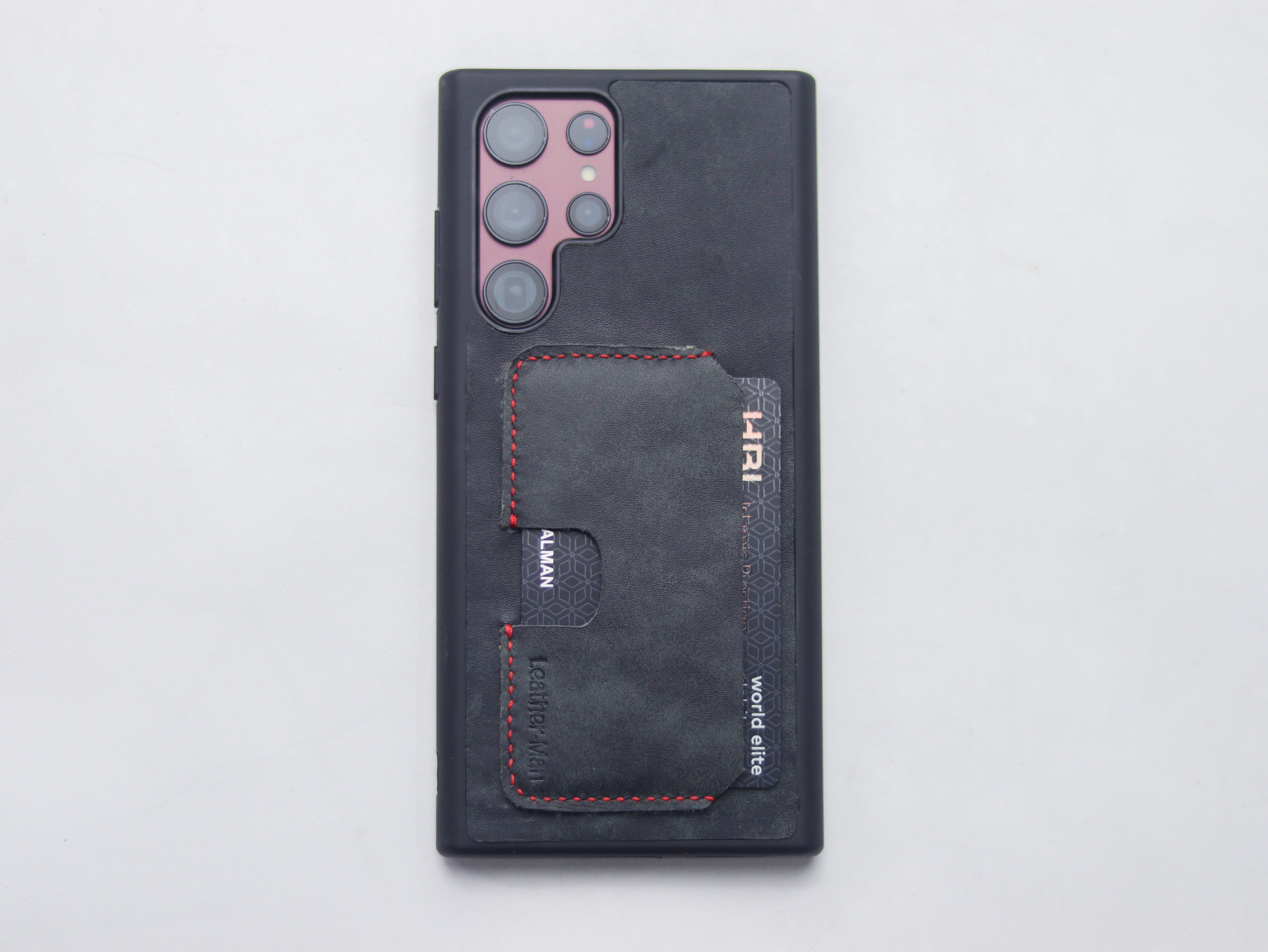 ONYX GREY LEATHER WALLET PHONE CASE
