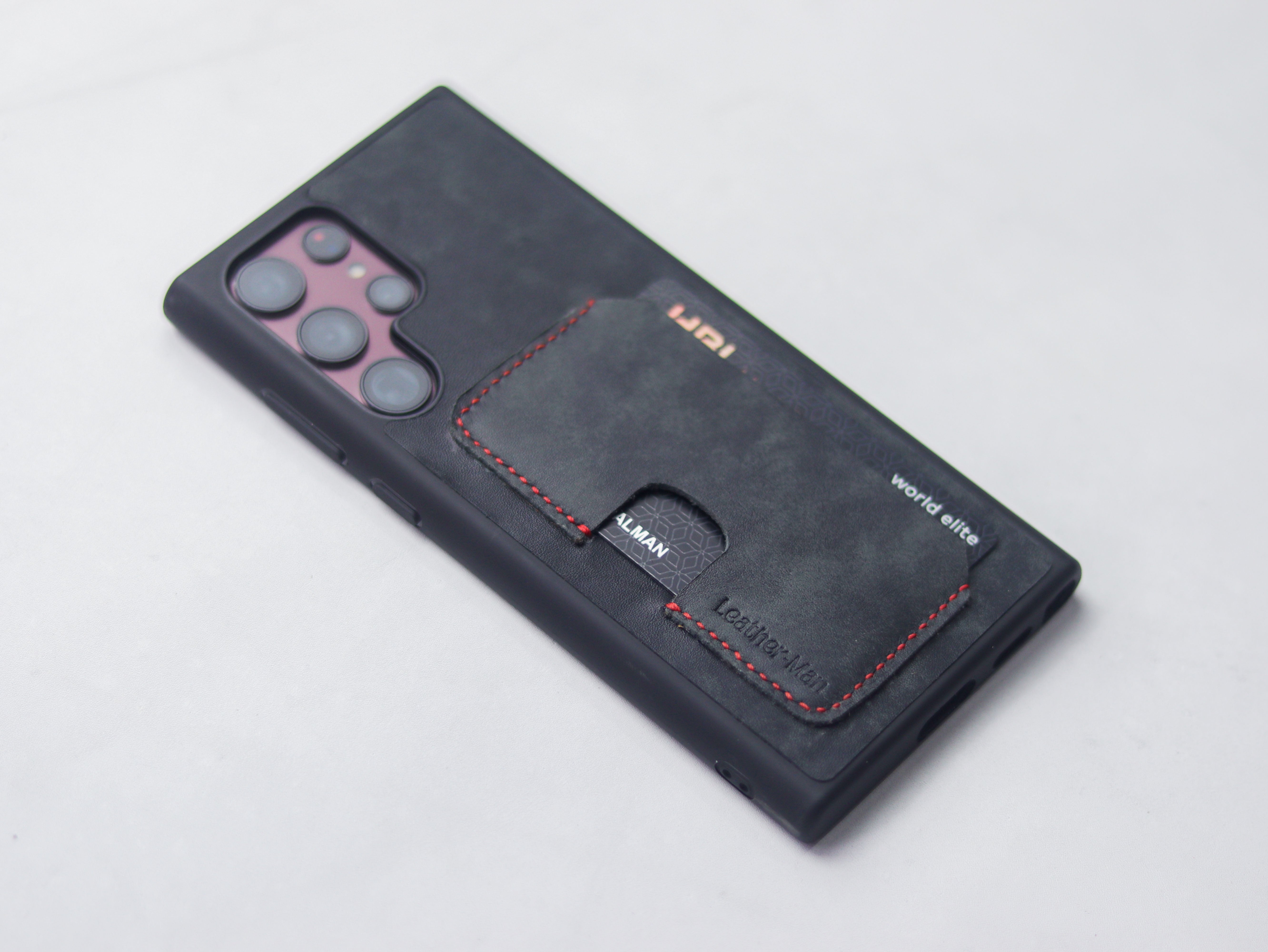 ONYX GREY LEATHER WALLET PHONE CASE