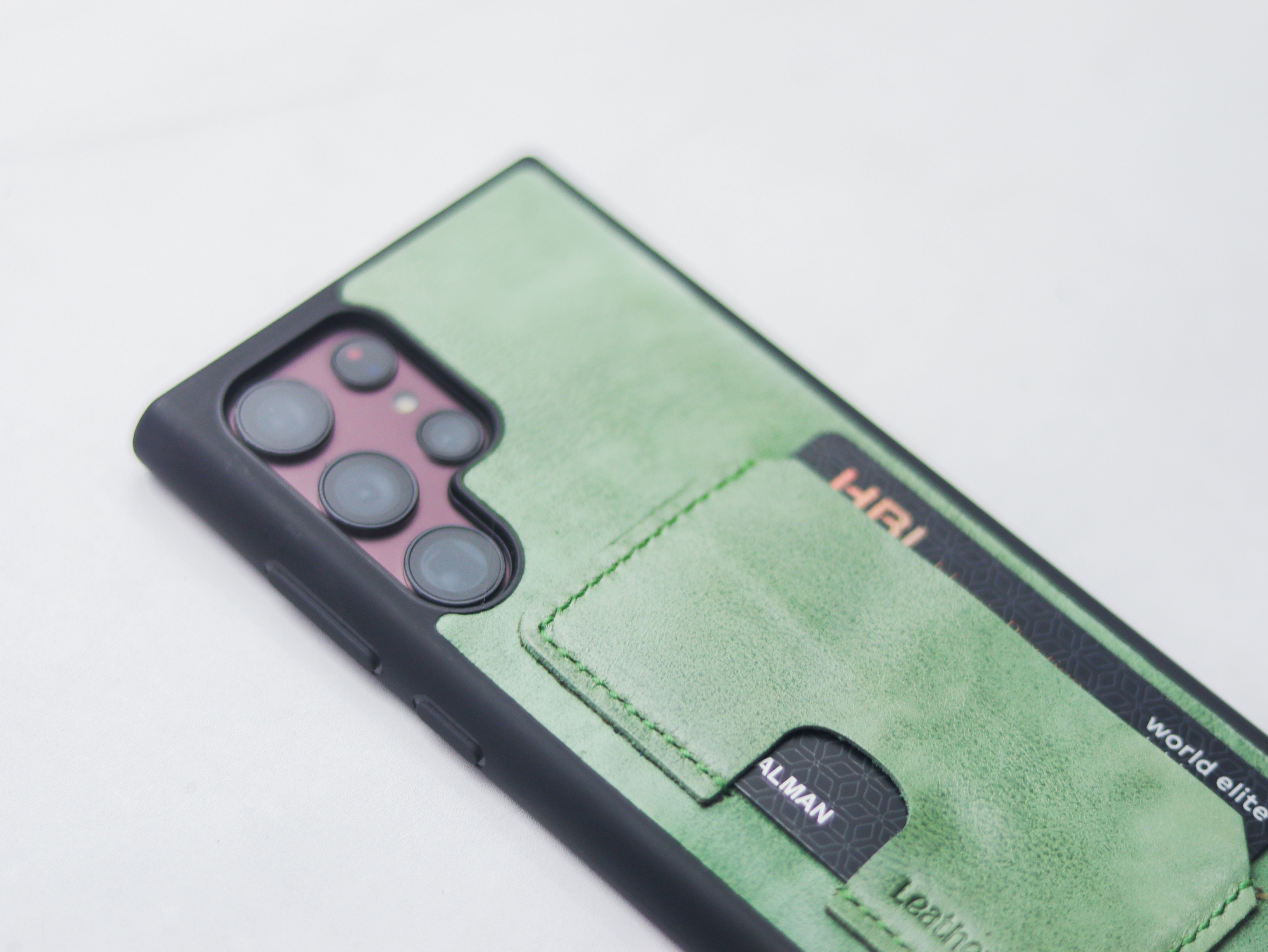 MINT GREEN LEATHER WALLET PHONE CASE
