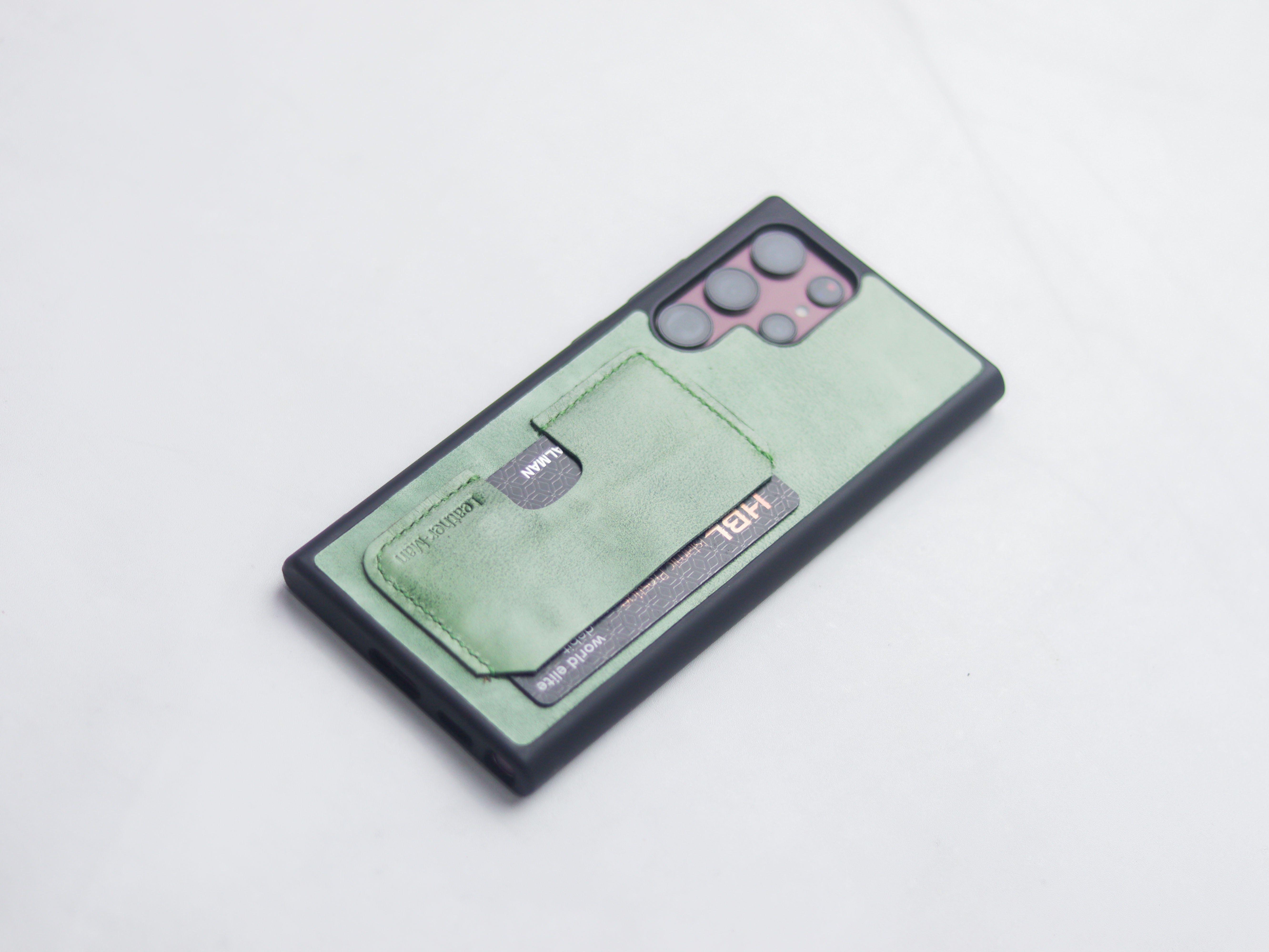 MINT GREEN LEATHER WALLET PHONE CASE
