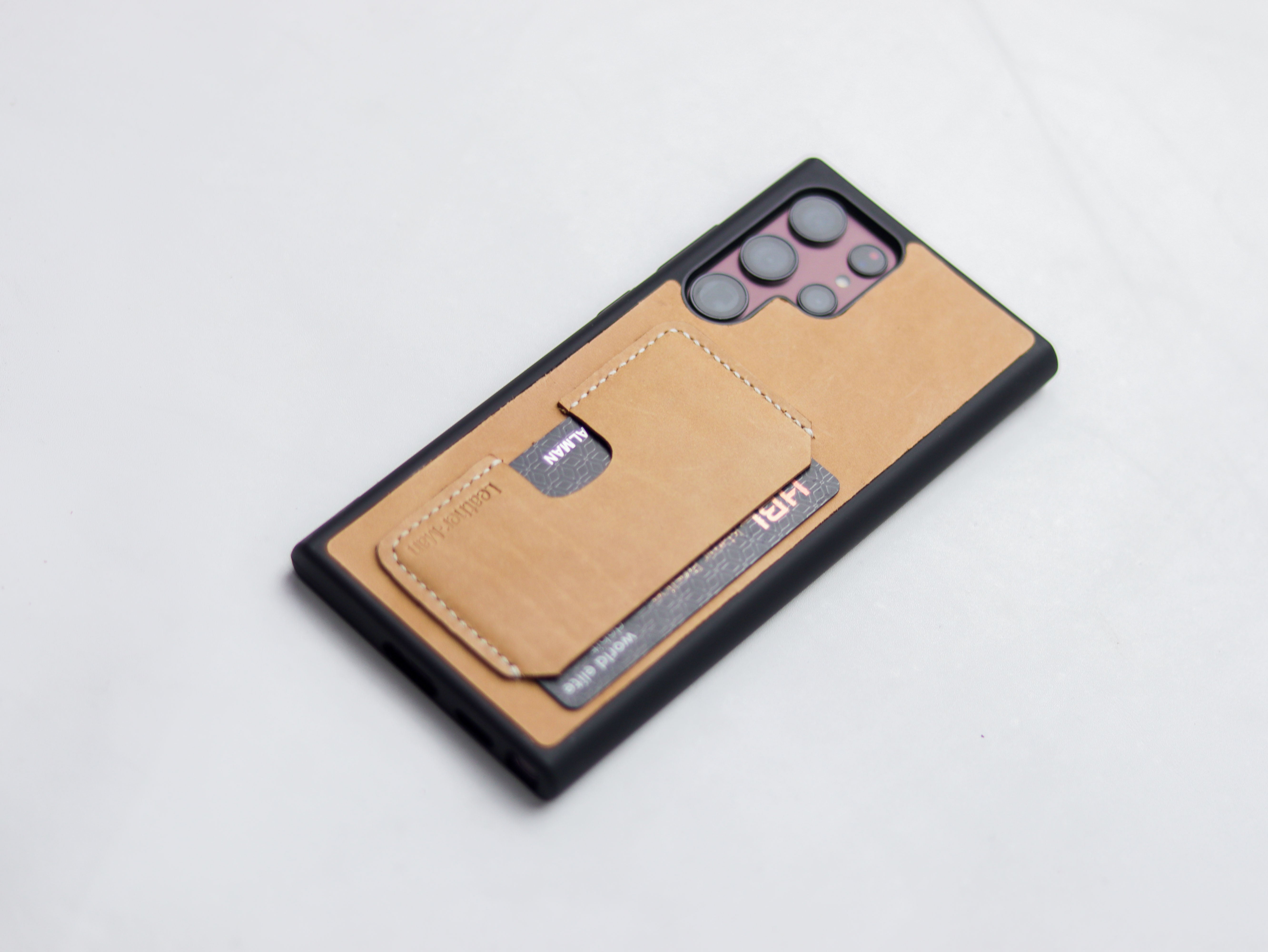NATURAL BUTTERO LEATHER WALLET PHONE CASE