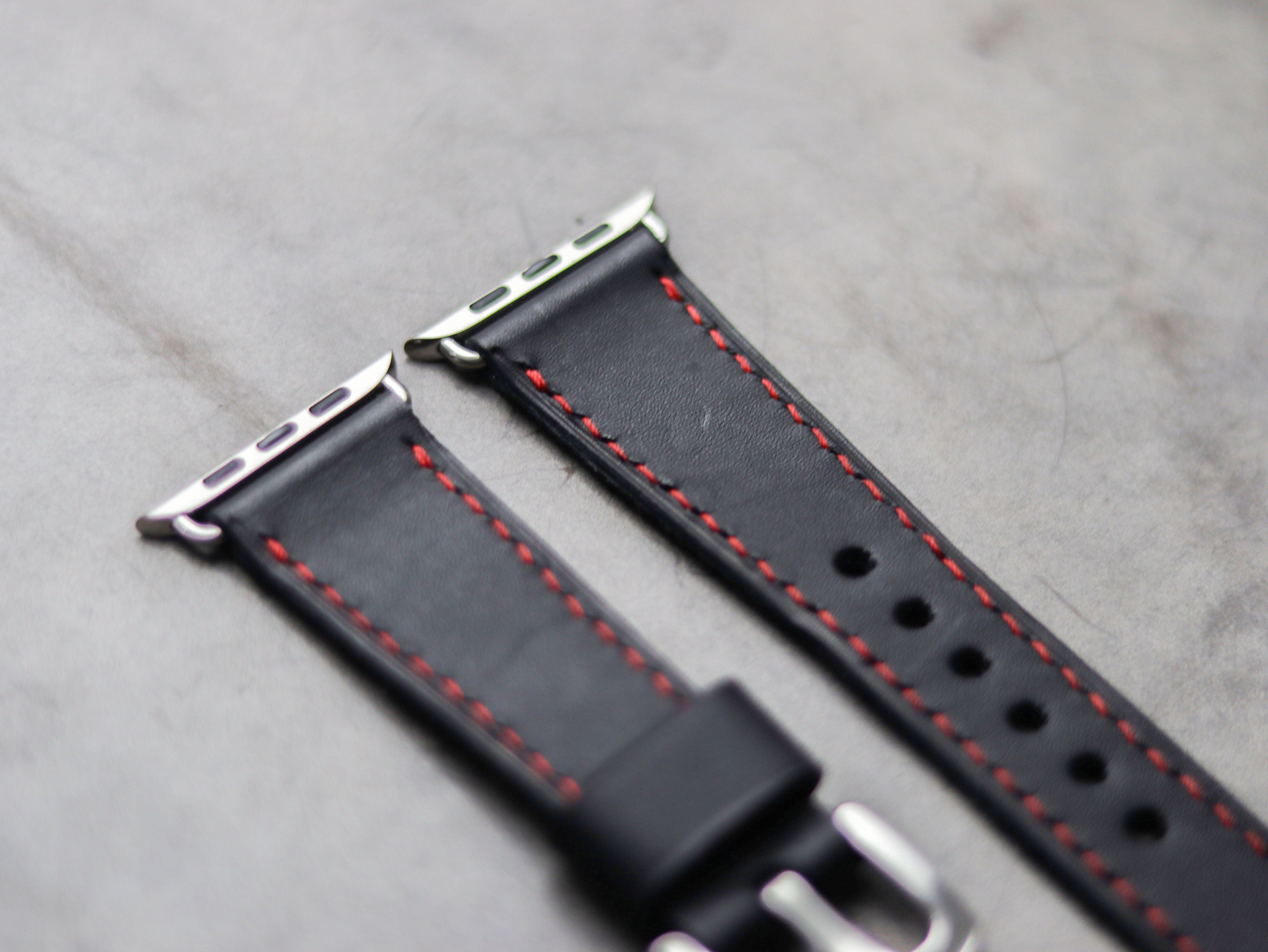 PHANTOM BLACK LEATHER - APPLE WATCH STRAPS HAND-CRAFTED