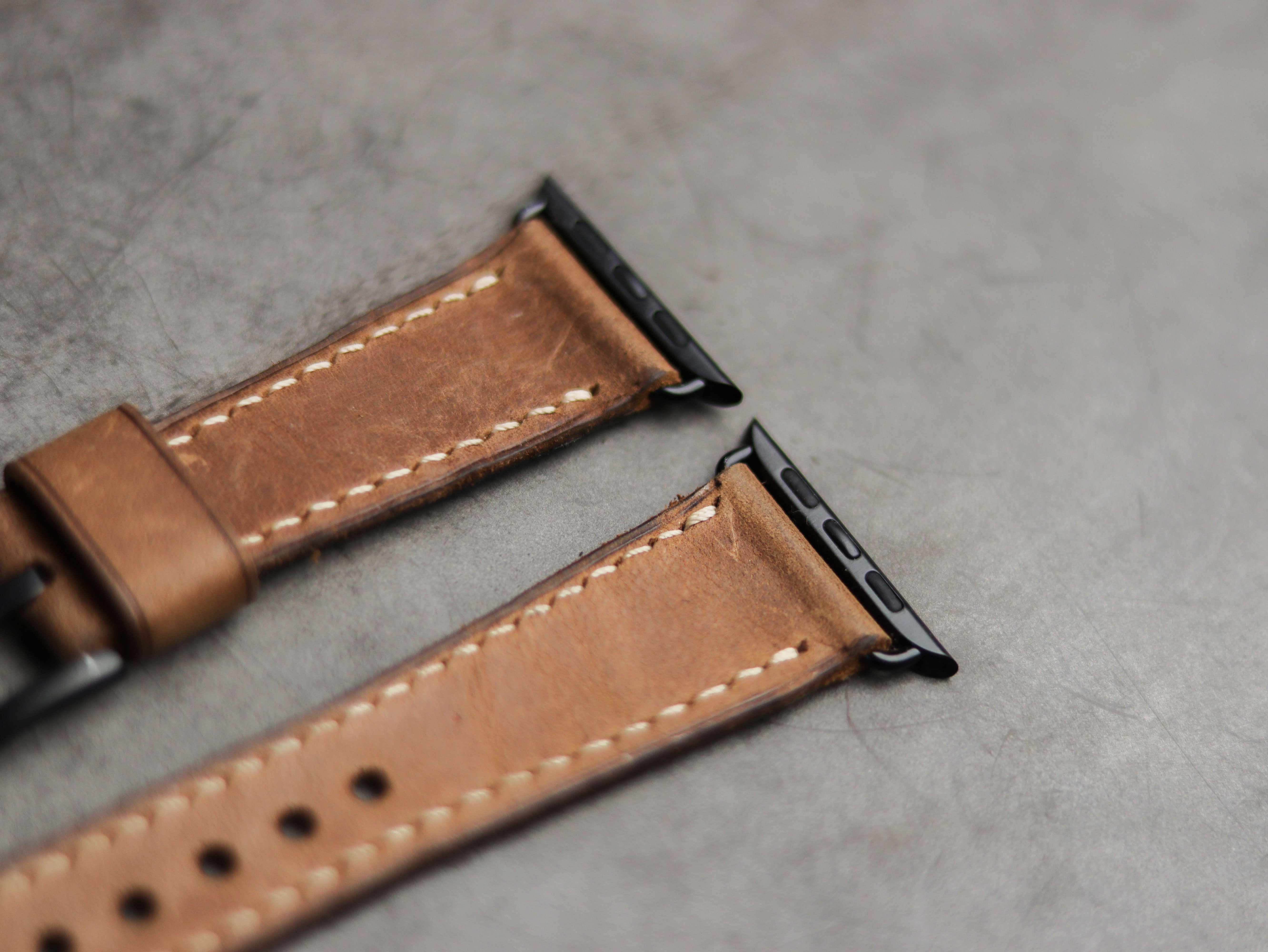 RUSTY BROWN LEATHER - APPLE WATCH STRAPS HAND-CRAFTED
