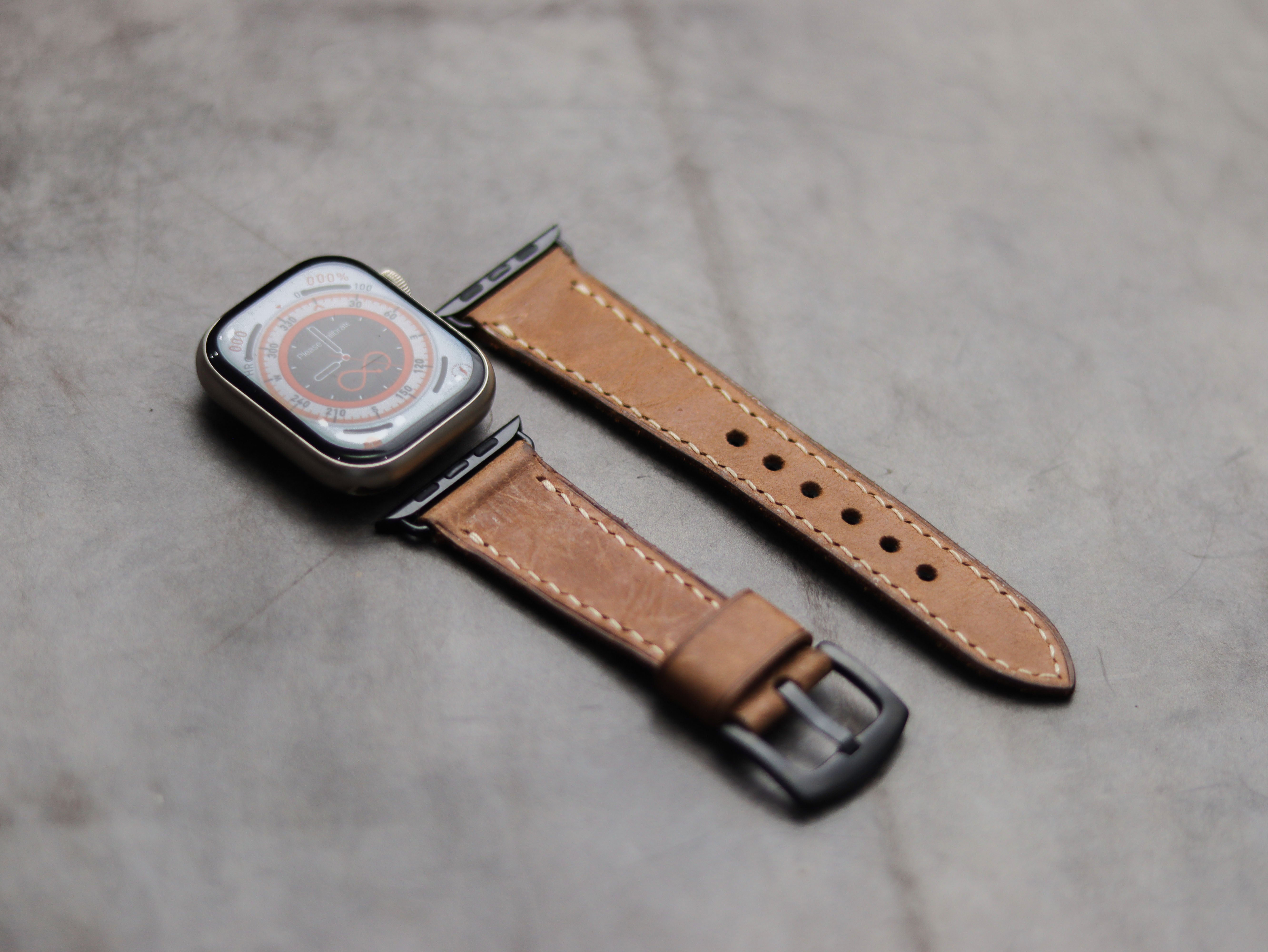 Apple watch series 4 leather strap best sale